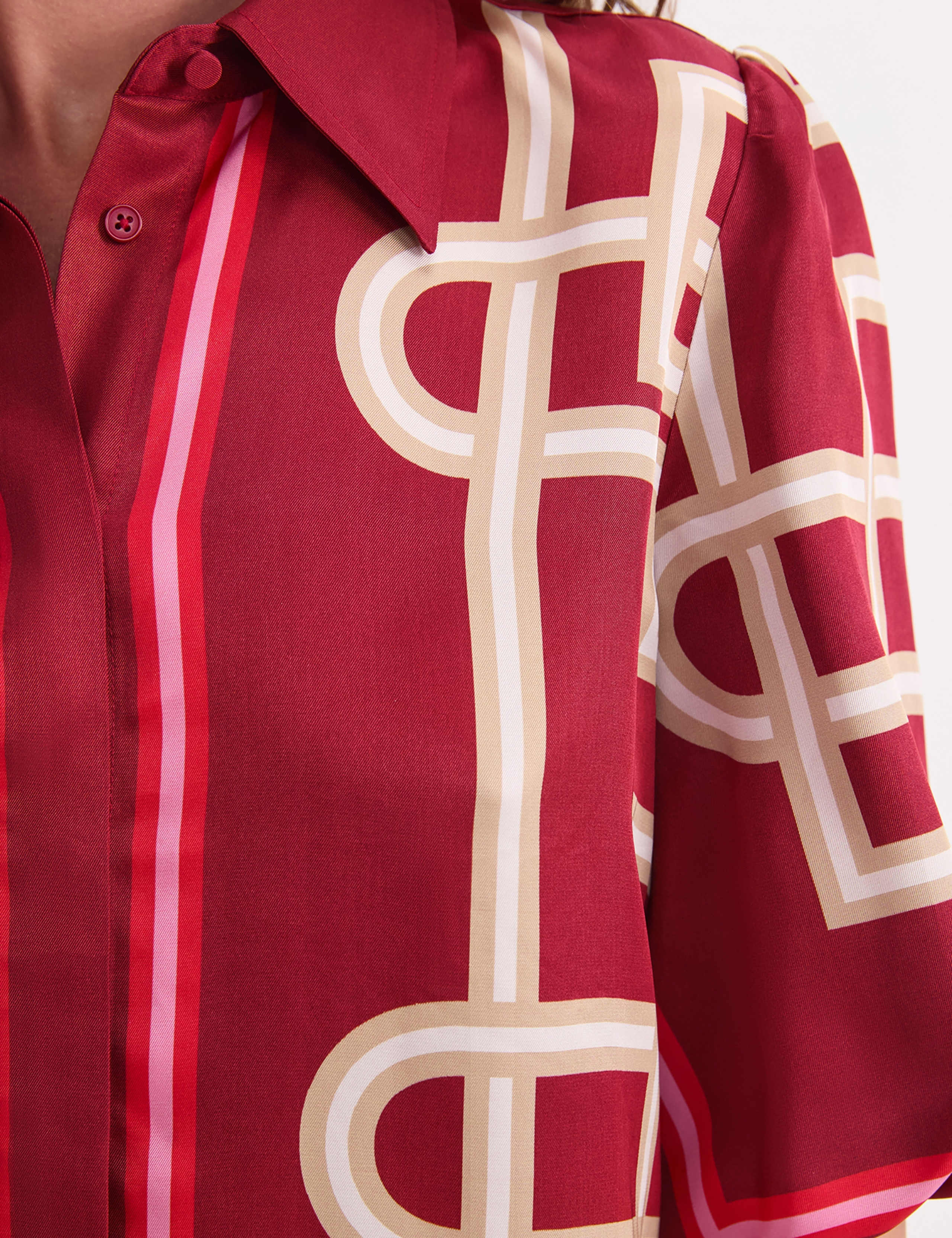 Printed Collared Relaxed Blouse 7 of 7