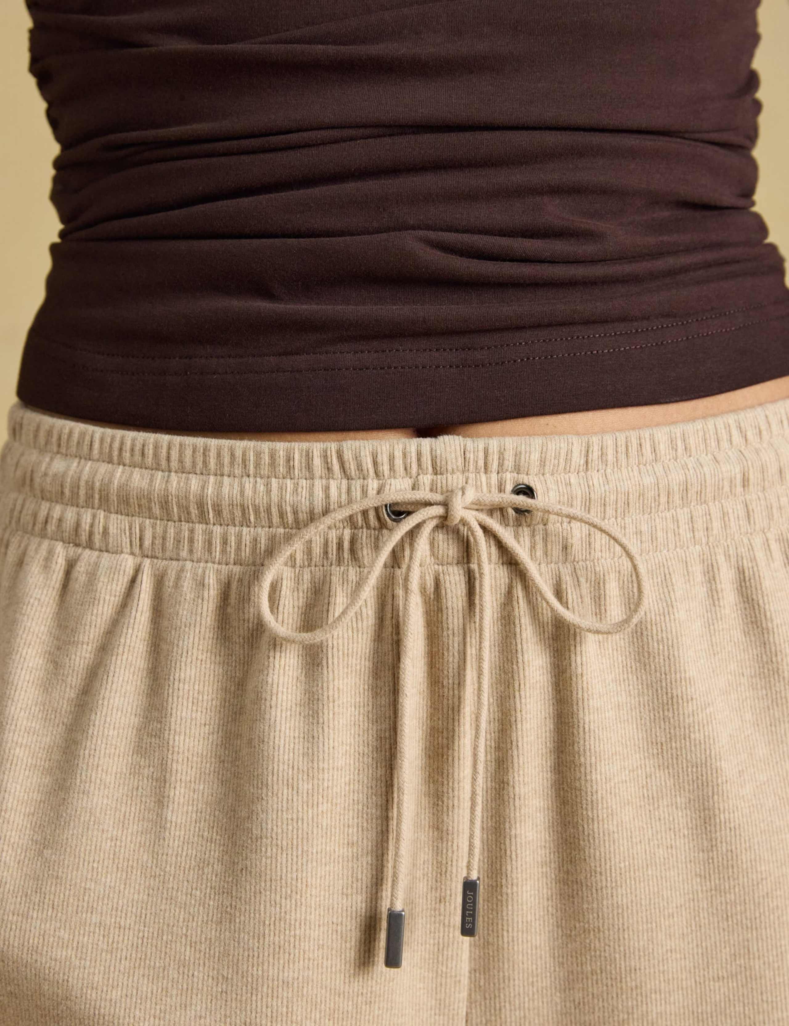 Cotton Rich Ribbed Wide Leg Joggers 5 of 7