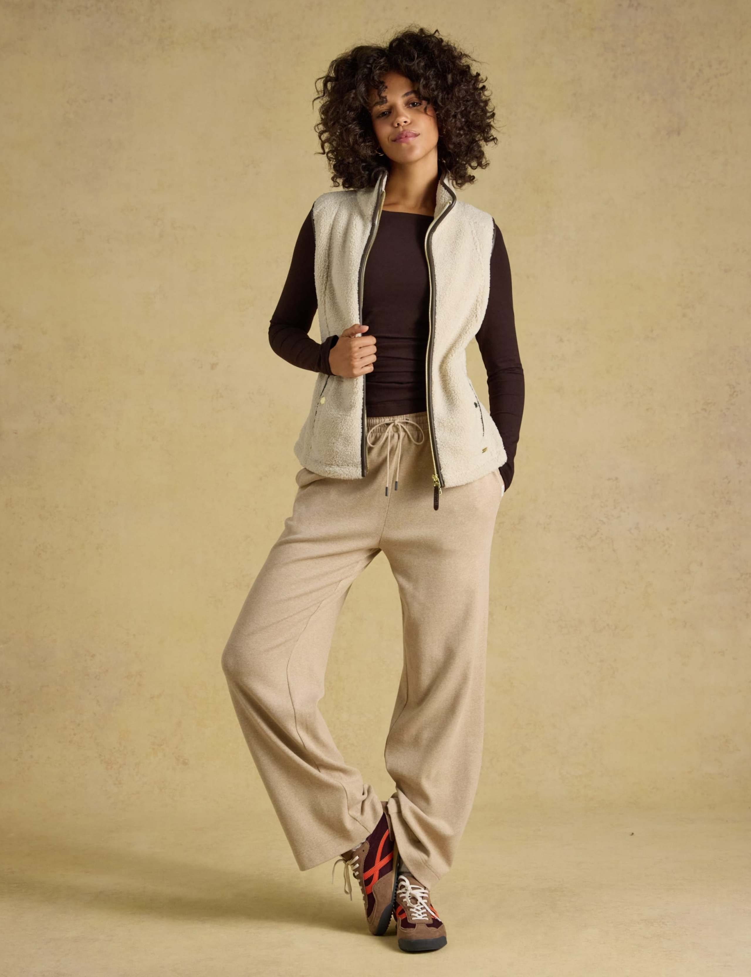 Cotton Rich Ribbed Wide Leg Joggers 6 of 7