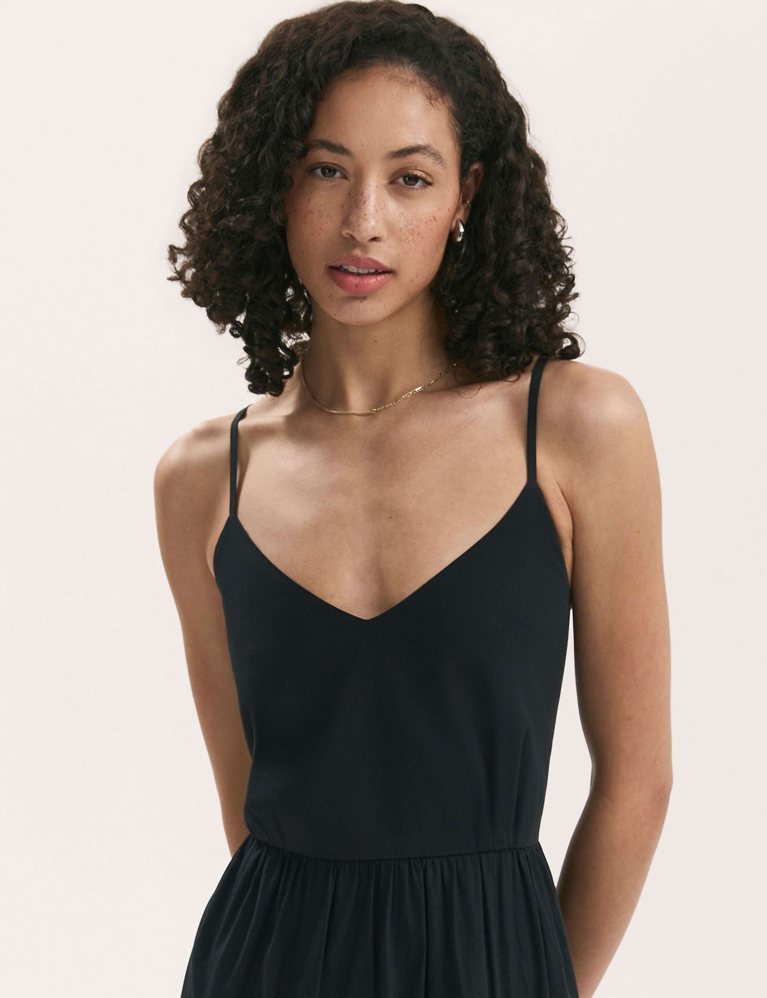 Pure Cotton V-Neck Midi Tiered Dress 4 of 4