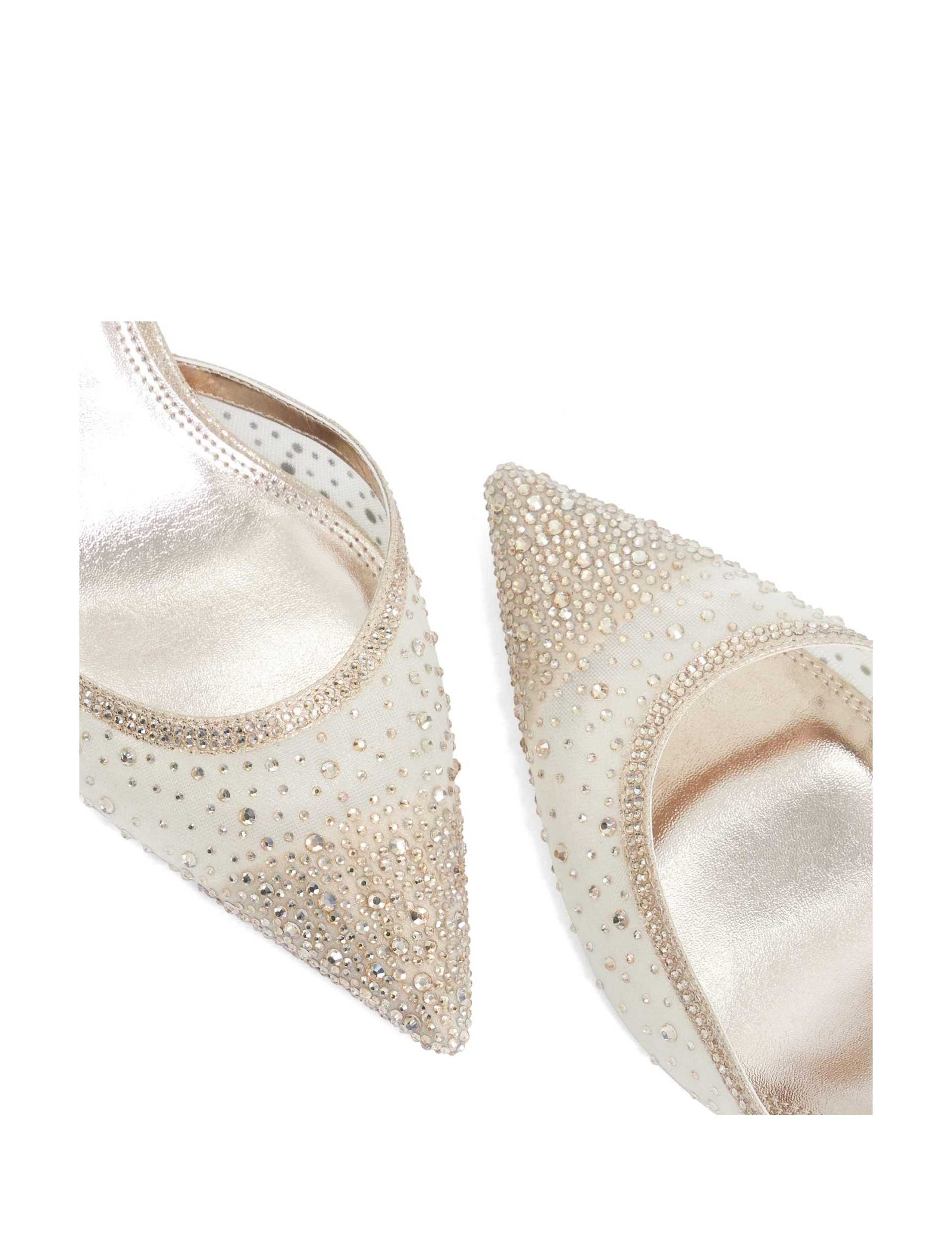 Sparkle Mesh Detail Kitten Heel Court Shoes 6 of 6