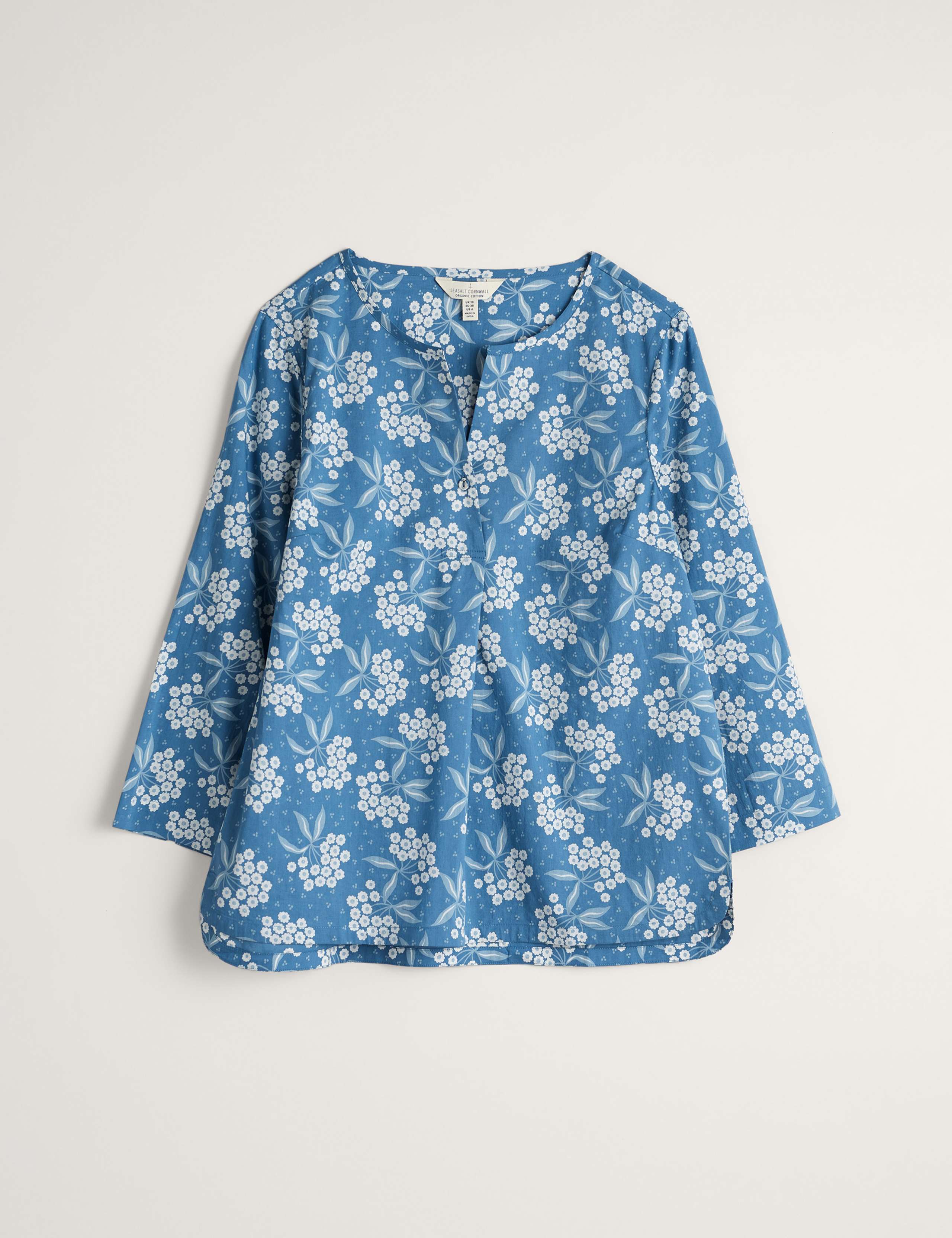 Organic Cotton Floral Notch Neck Top 2 of 5