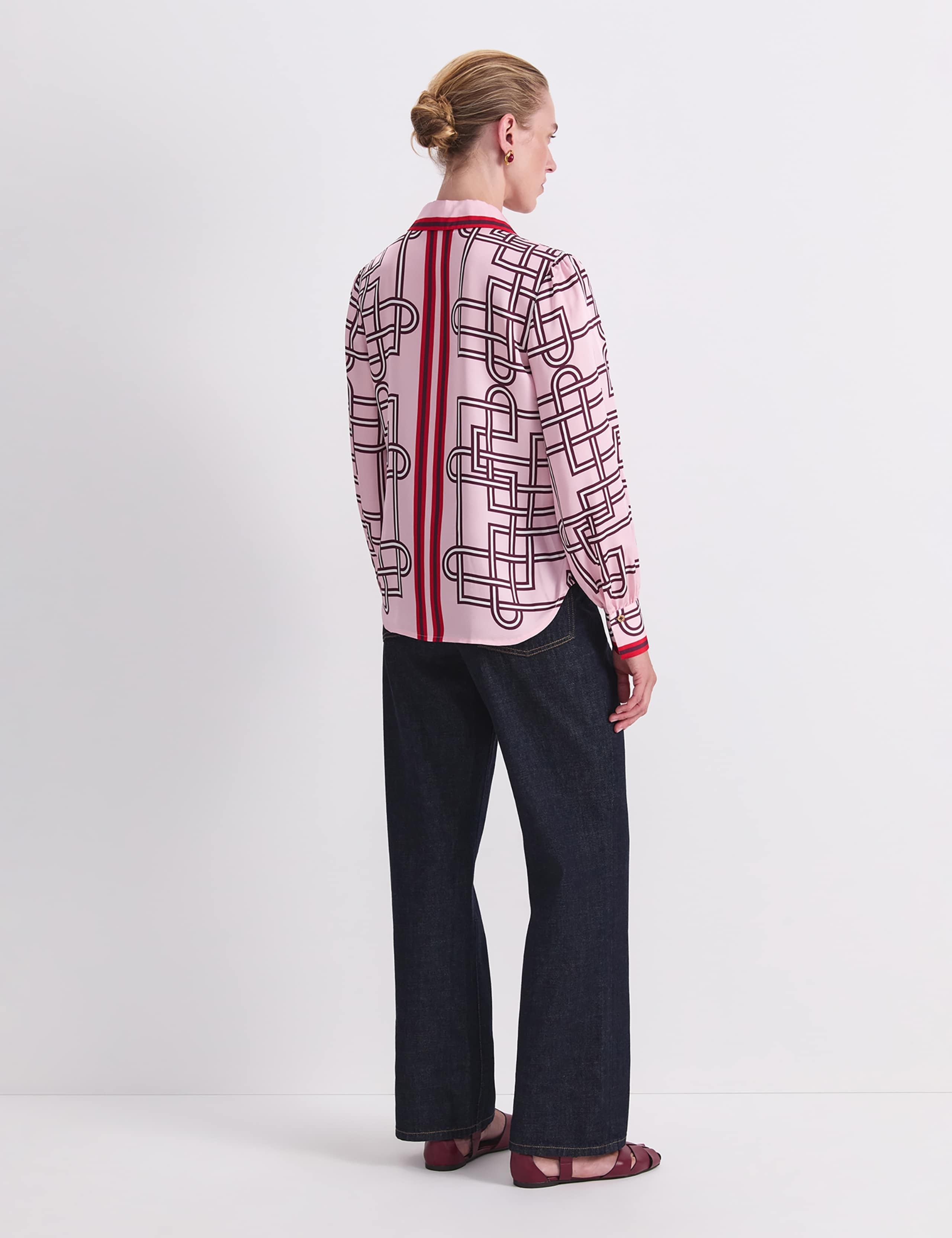 Printed Collared Relaxed Blouse 5 of 8