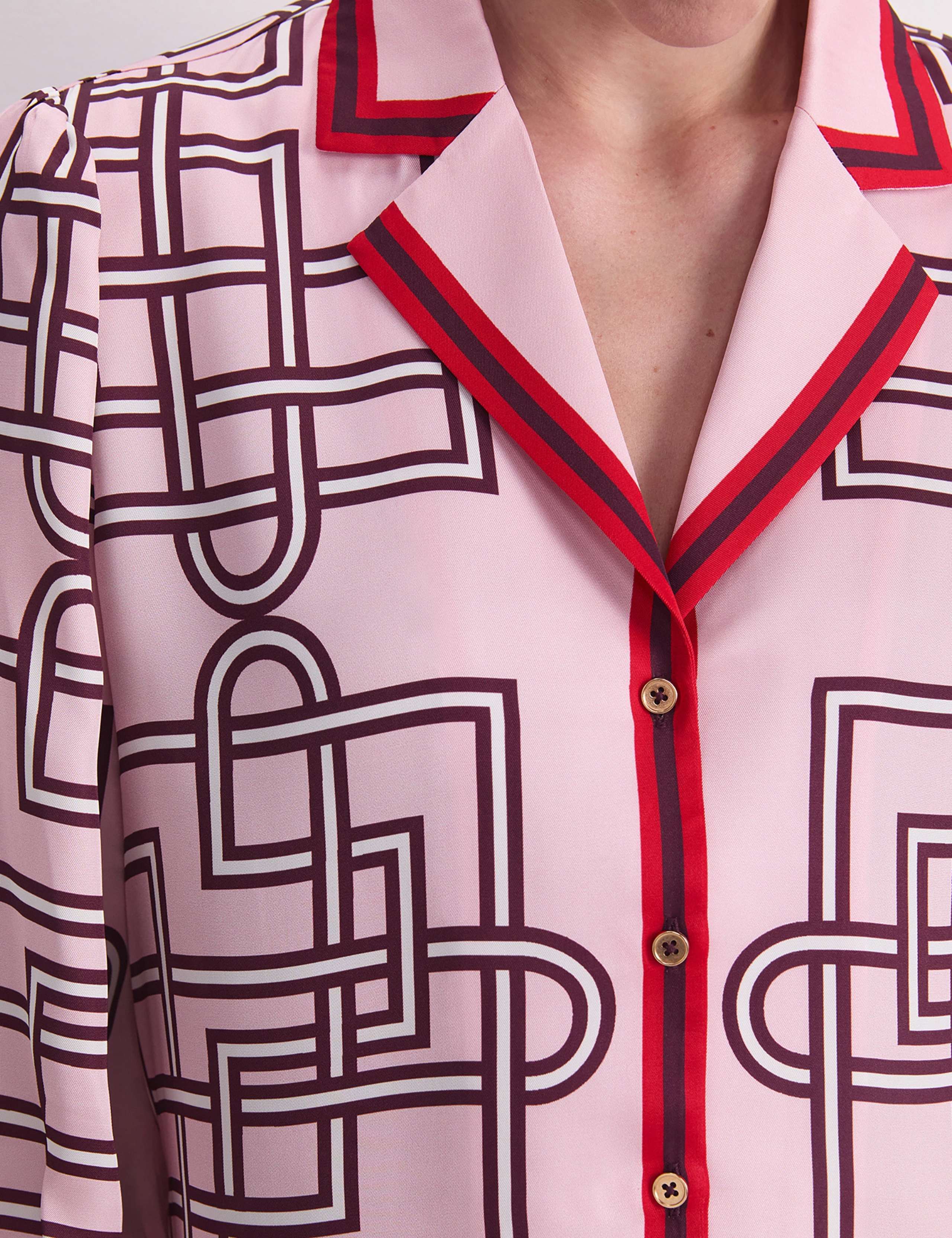 Printed Collared Relaxed Blouse 8 of 8