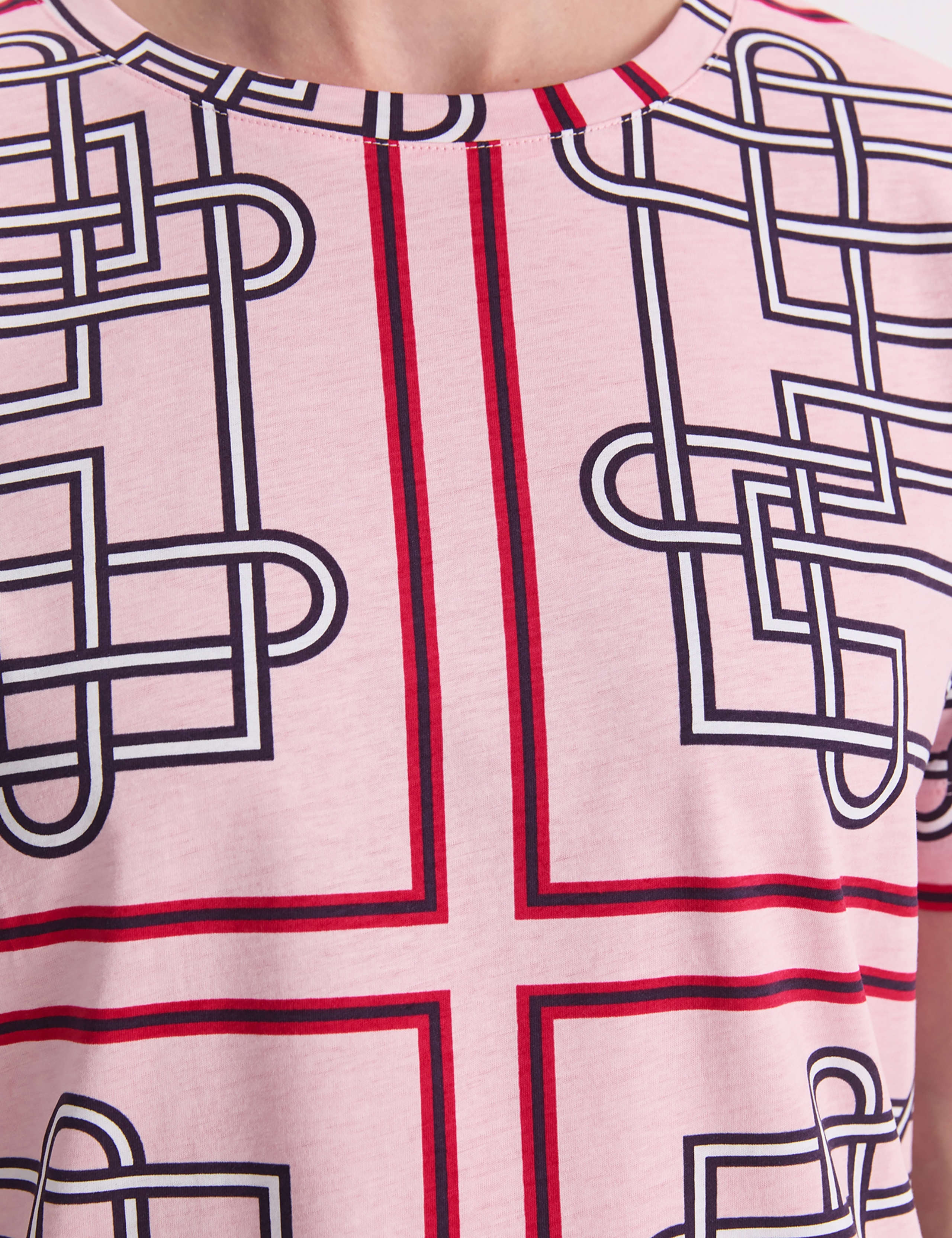 Pure Cotton Printed Crew Neck Blouse 7 of 7