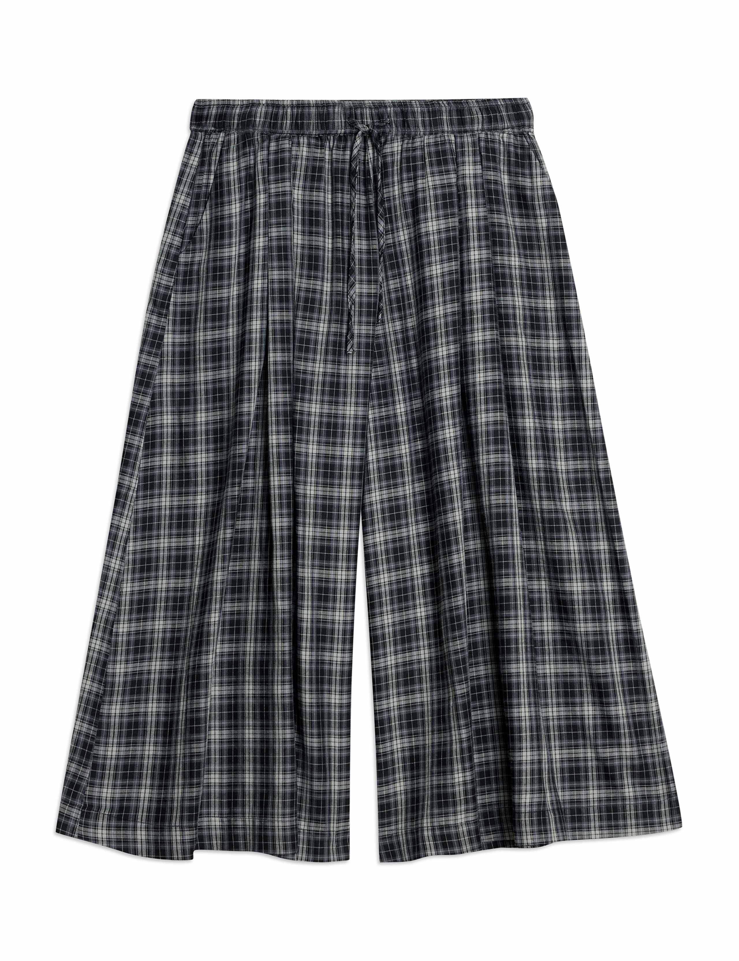 Checked Wide Leg Culottes 2 of 4