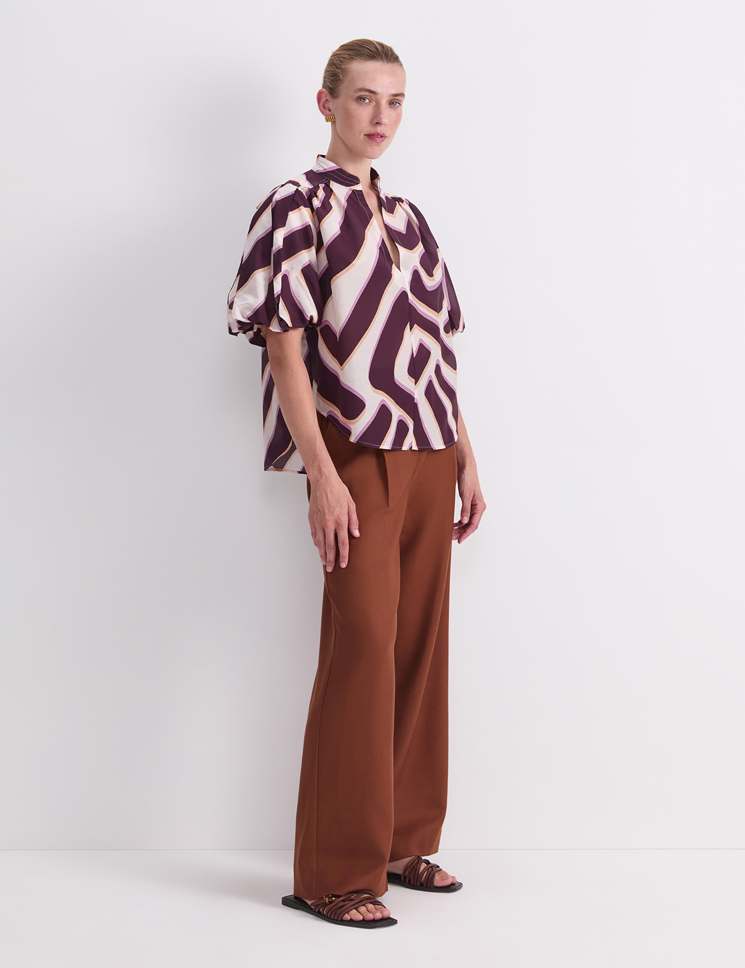 Cotton Rick Colour Block Collared Blouse 4 of 6