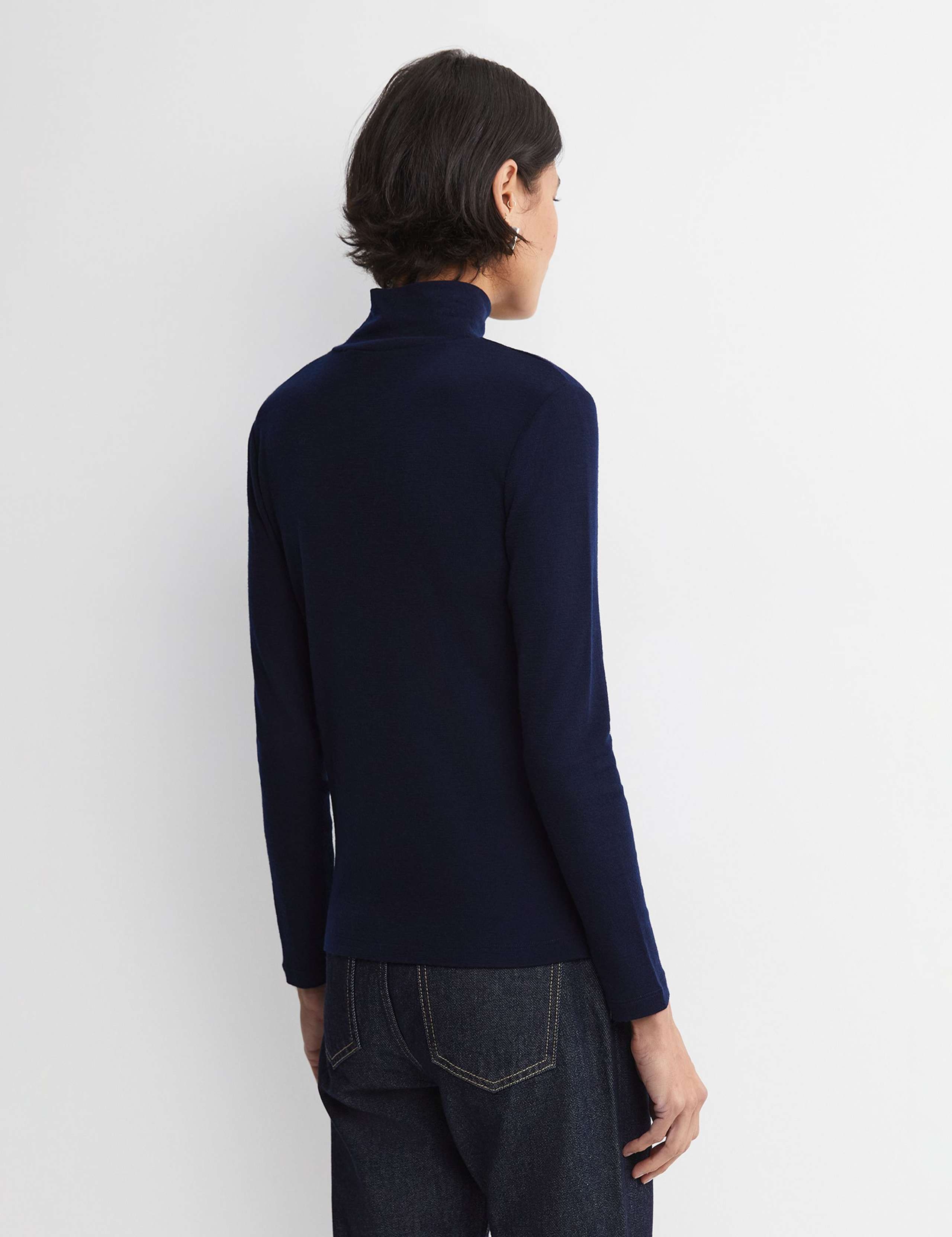 Pure Merino Wool Funnel Neck Top 2 of 6
