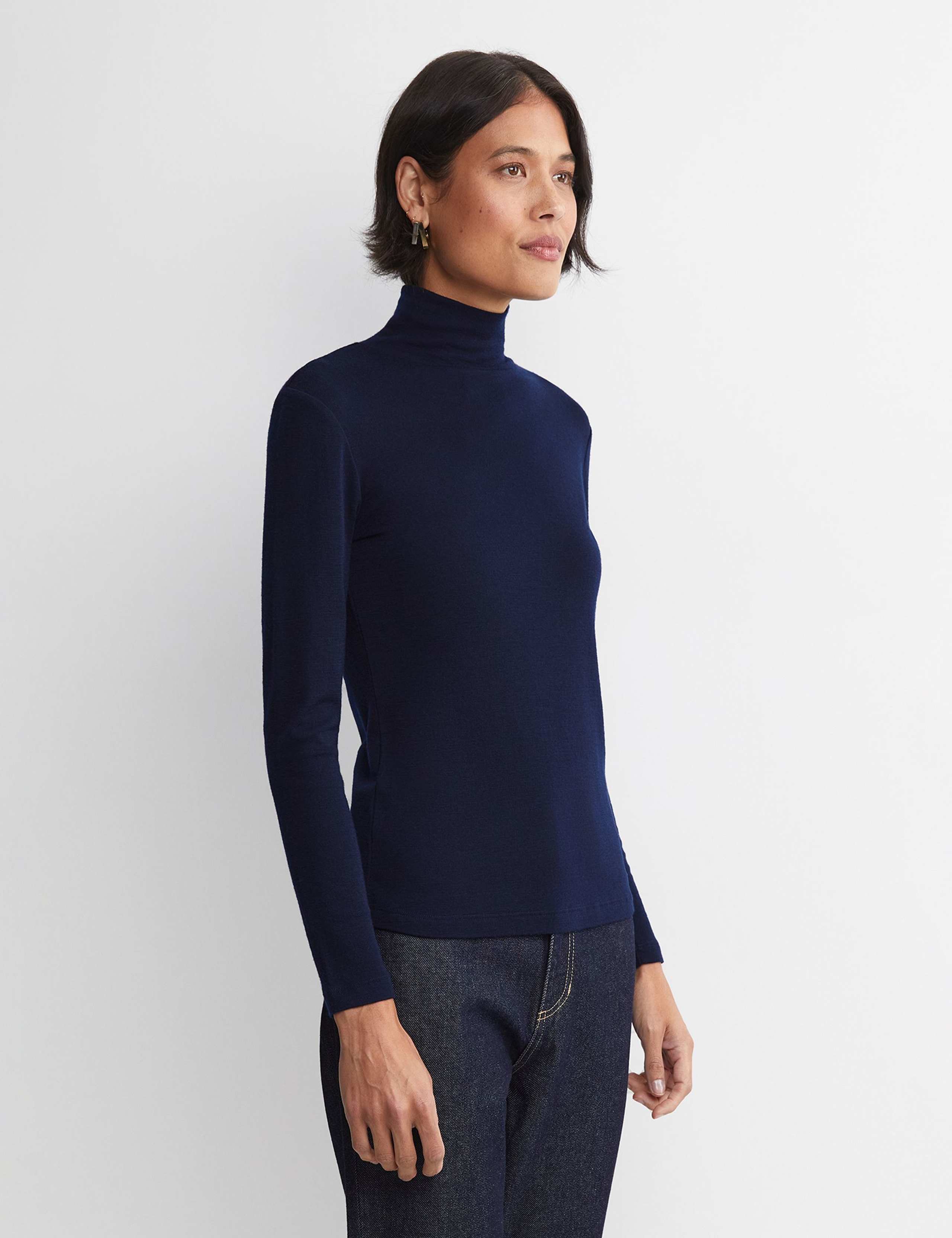 Pure Merino Wool Funnel Neck Top 5 of 6