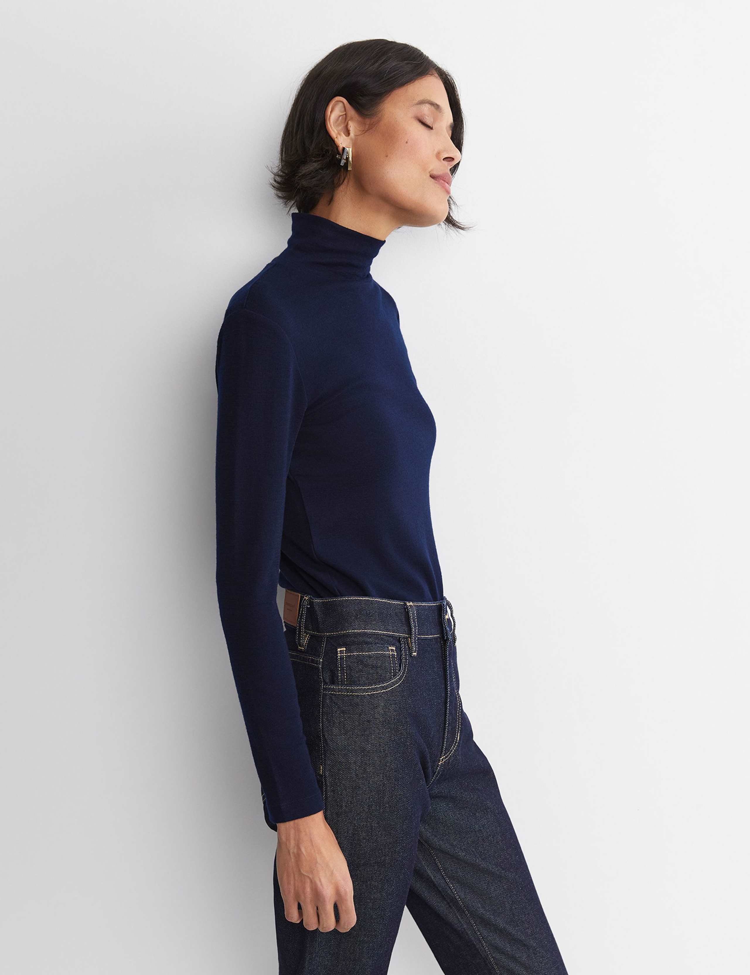 Pure Merino Wool Funnel Neck Top 6 of 6