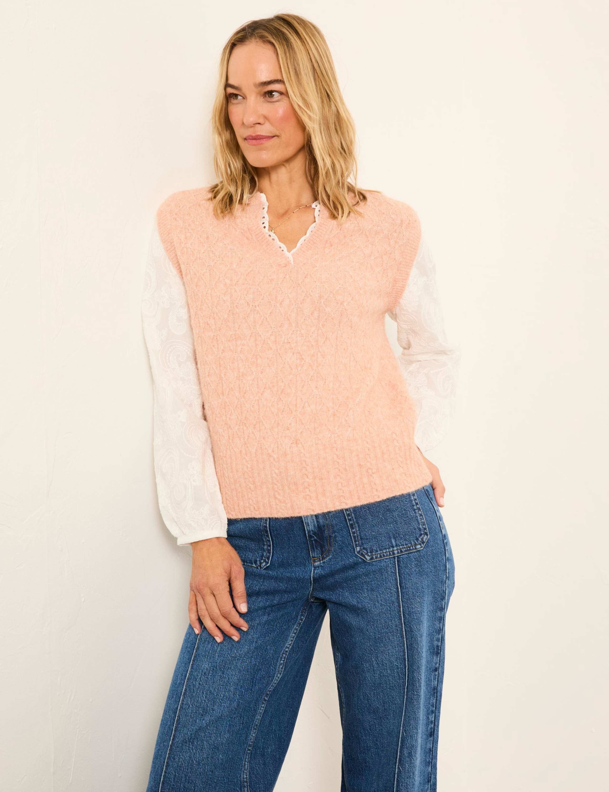 Ribbed Notch Neck Jumper 3 of 6