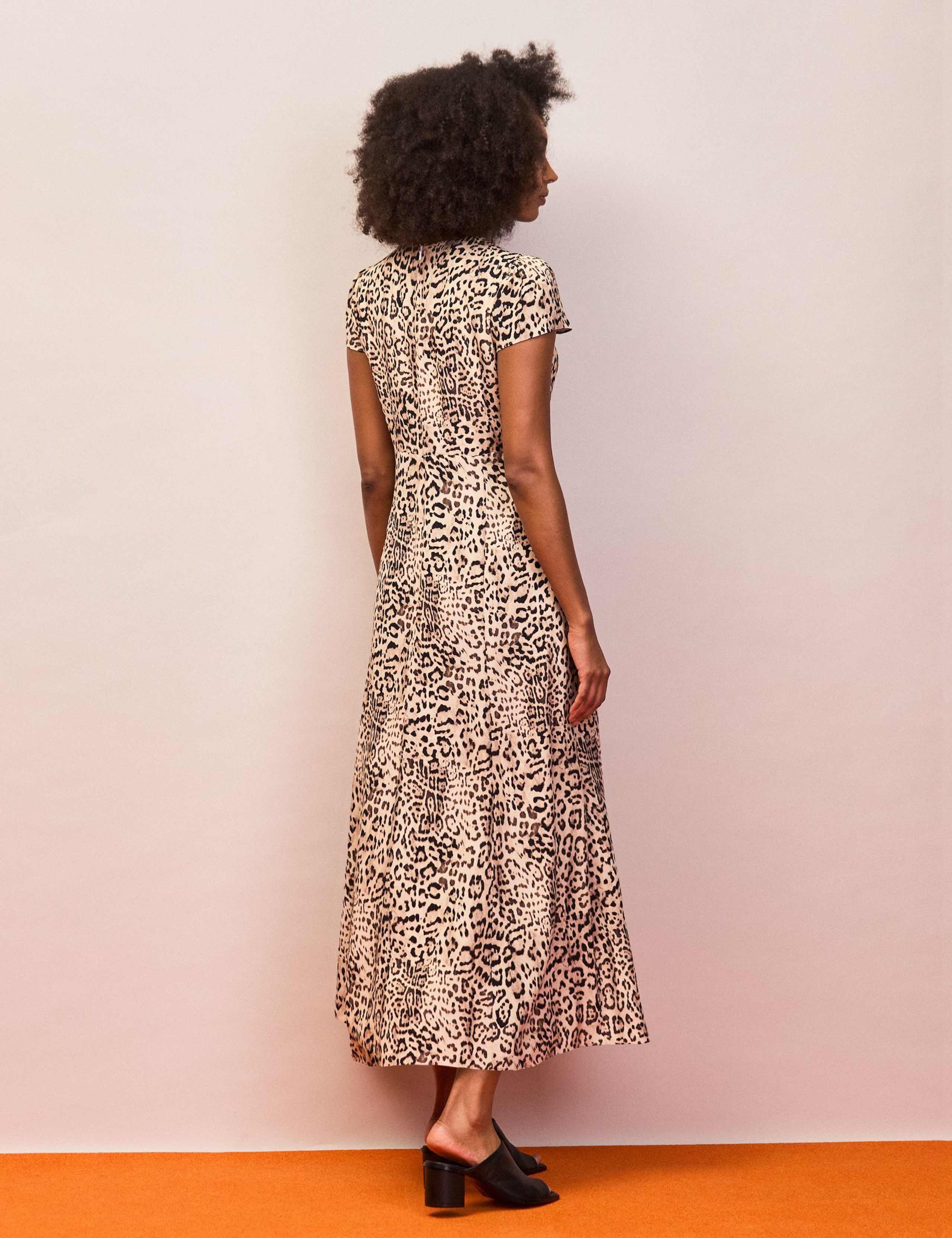 Leopard Print Midaxi Waisted Dress 3 of 4