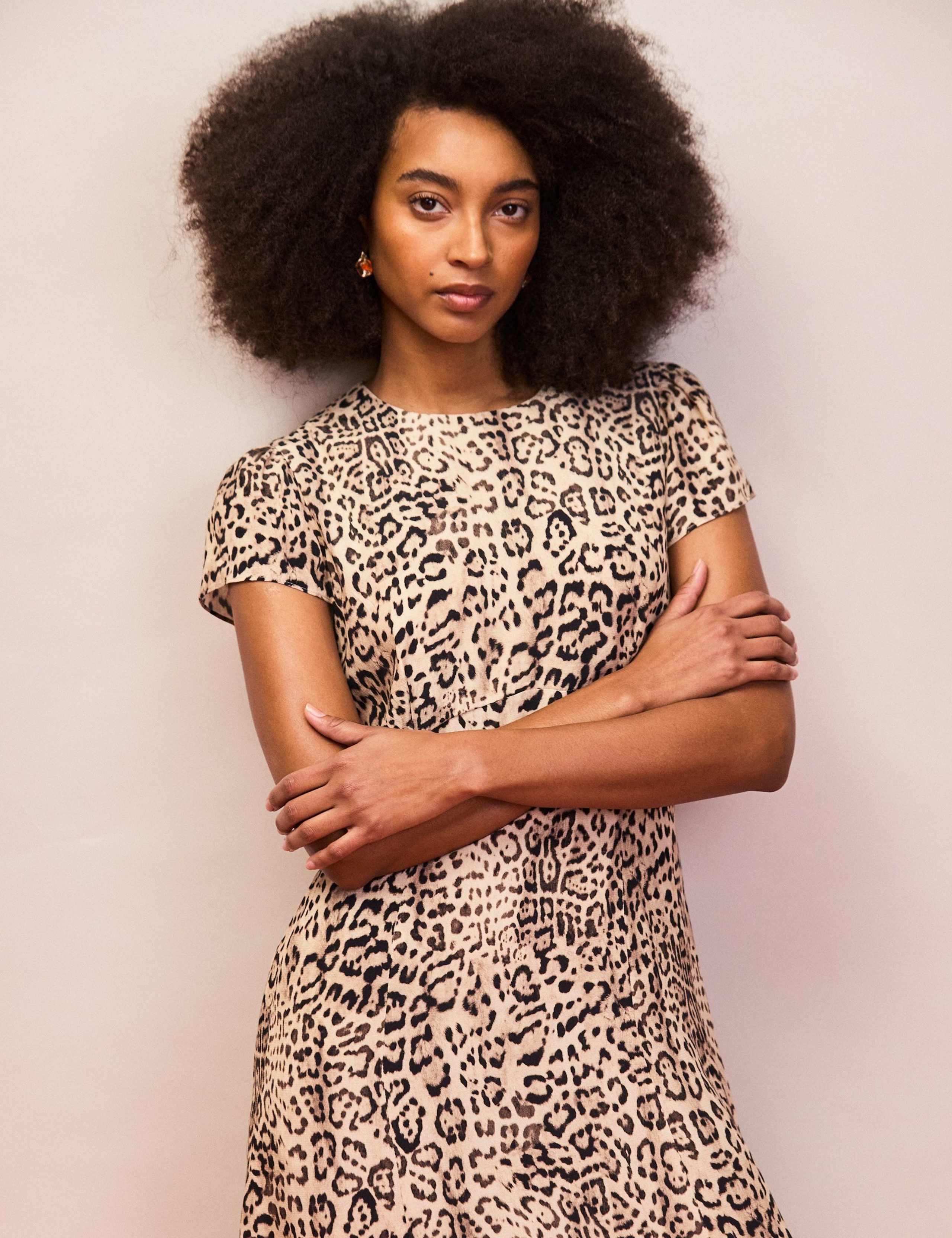 Leopard Print Midaxi Waisted Dress 4 of 4