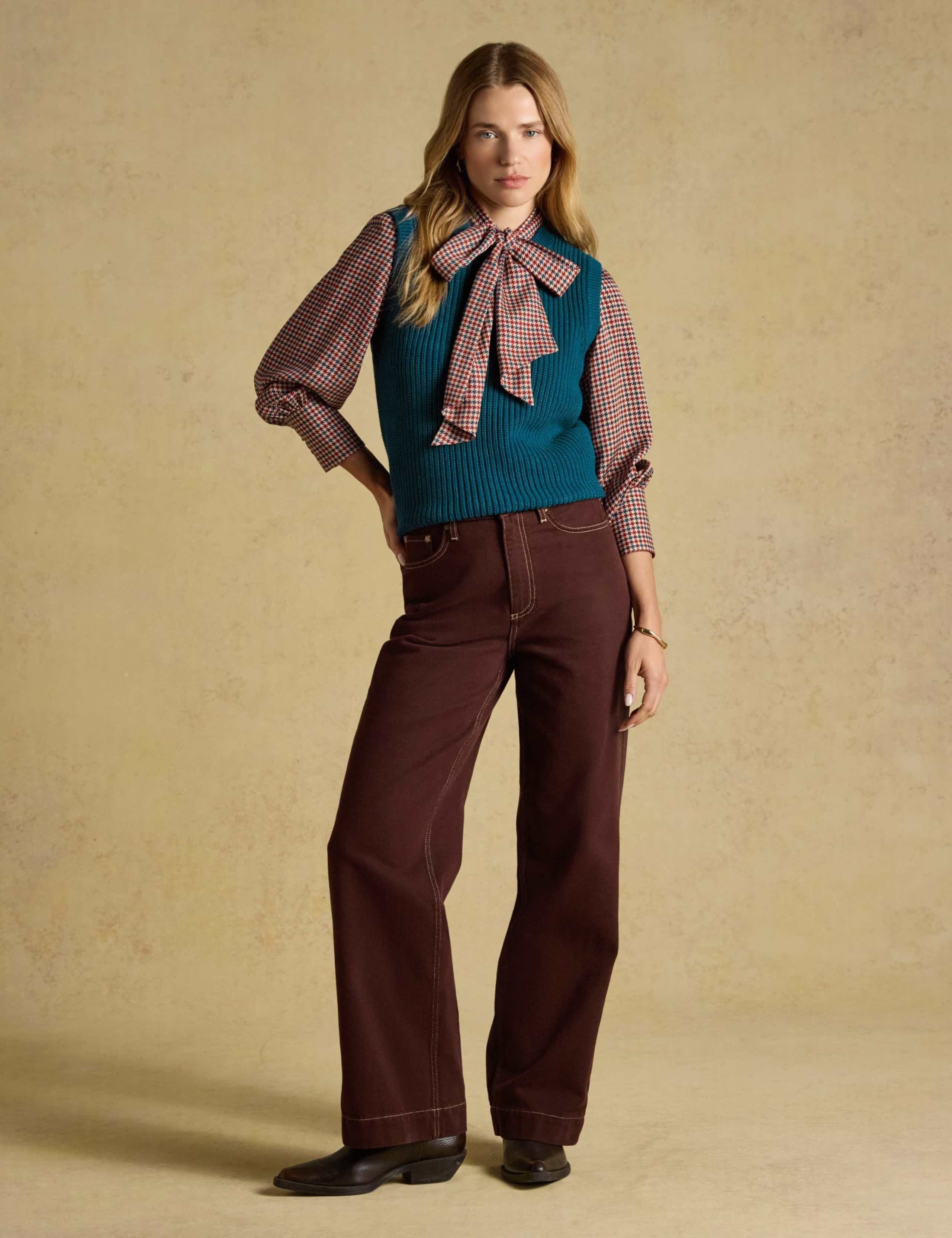Pure Cotton Ribbed Knitted Vest 3 of 6