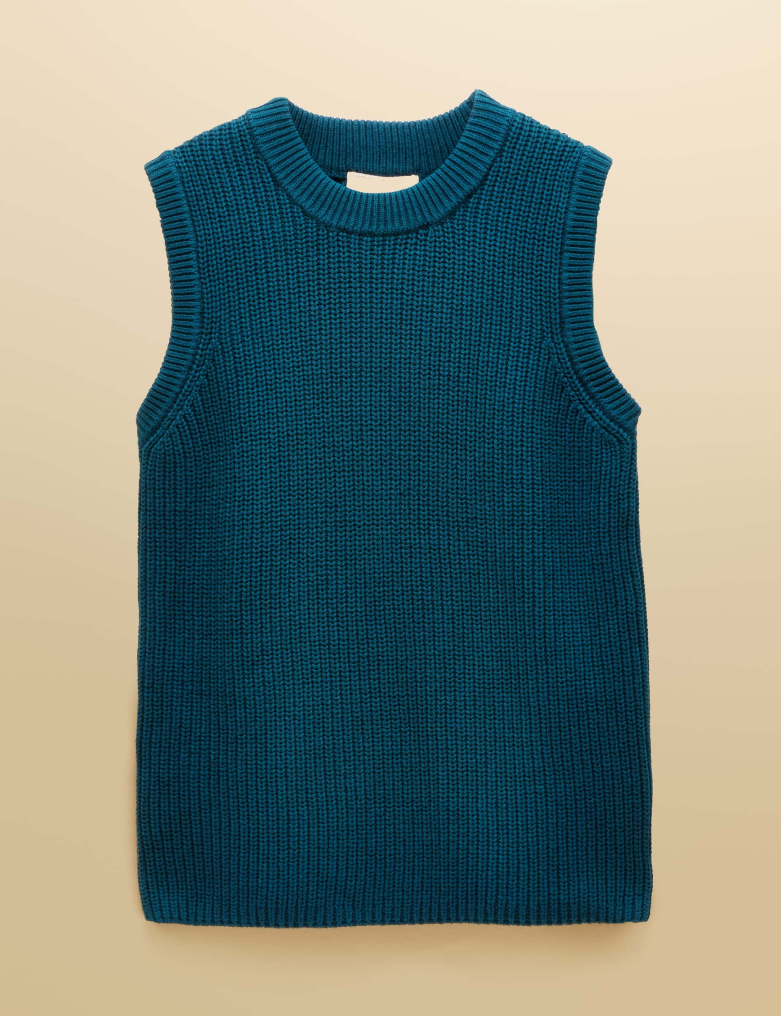 Pure Cotton Ribbed Knitted Vest 5 of 6