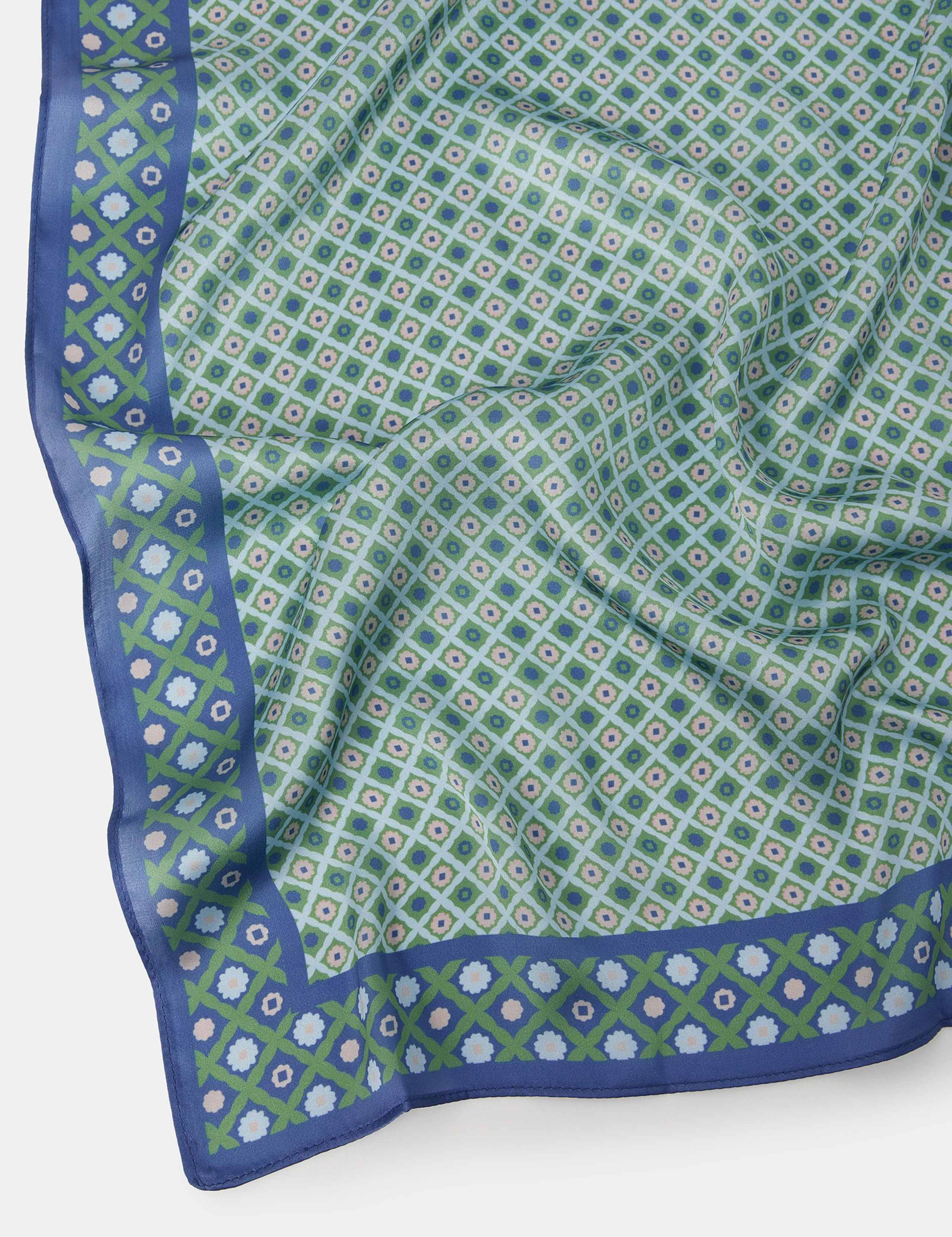 Satin Geometric Square Scarf 3 of 3