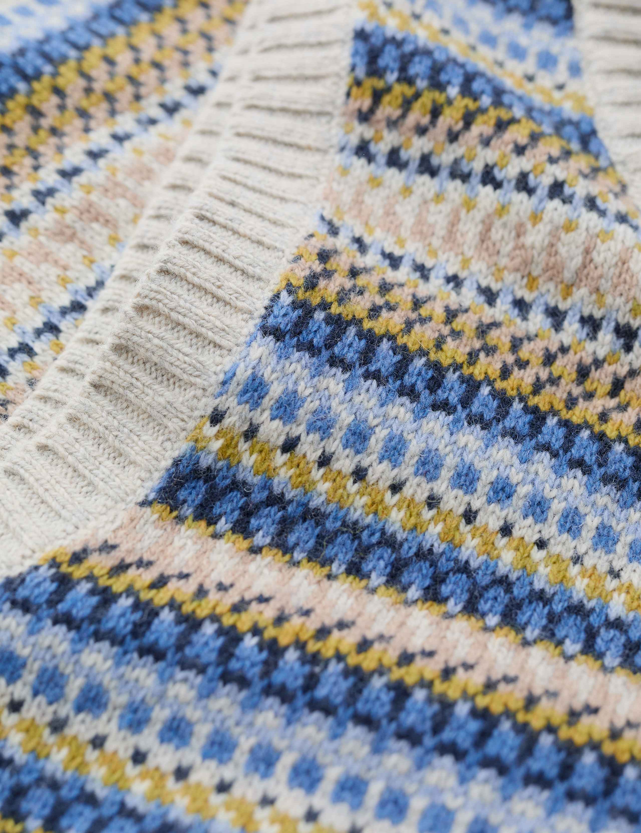 Fair Isle Round Neck Knitted Top with Wool 8 of 8