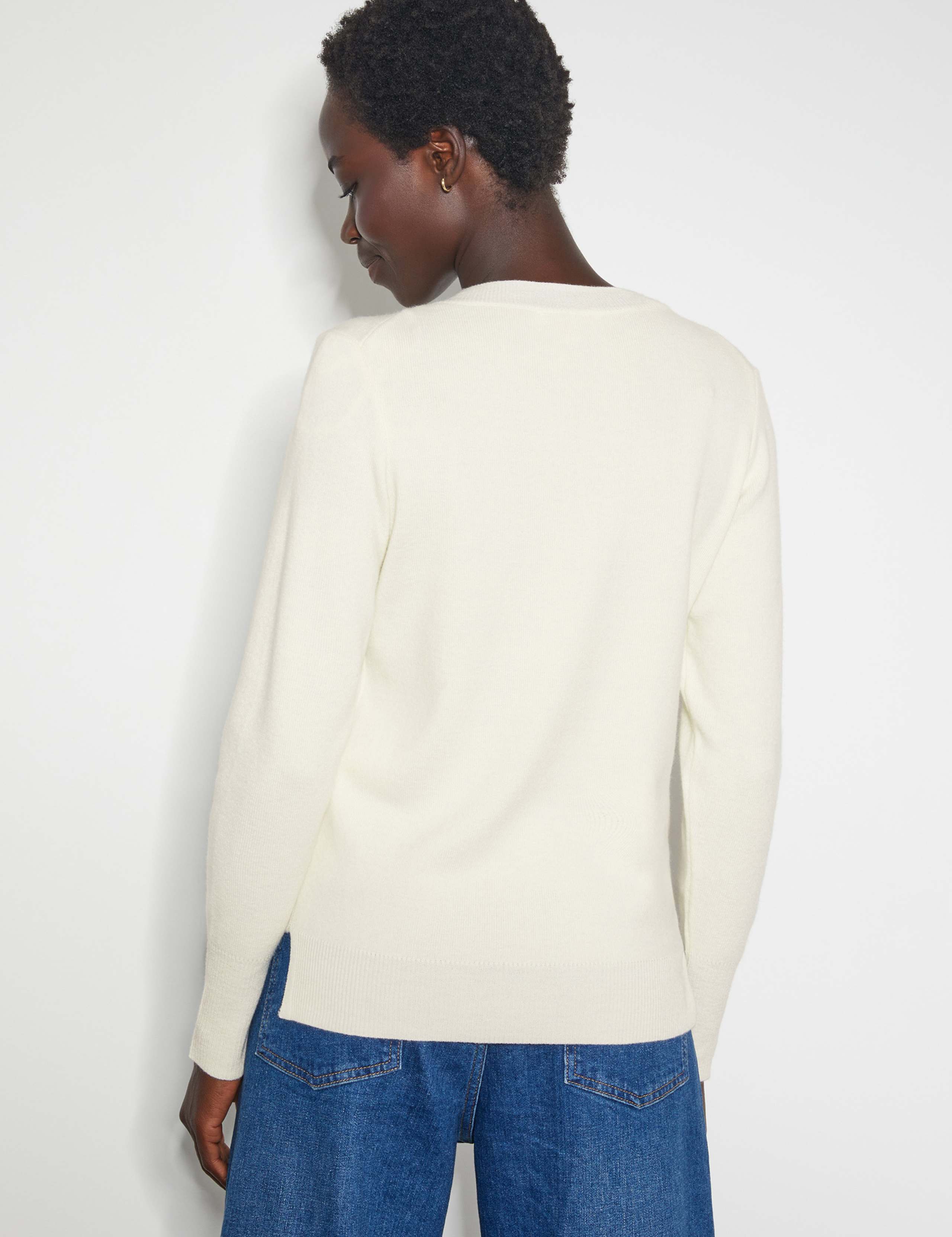 Embellished Crew Neck Jumper with Wool 4 of 5