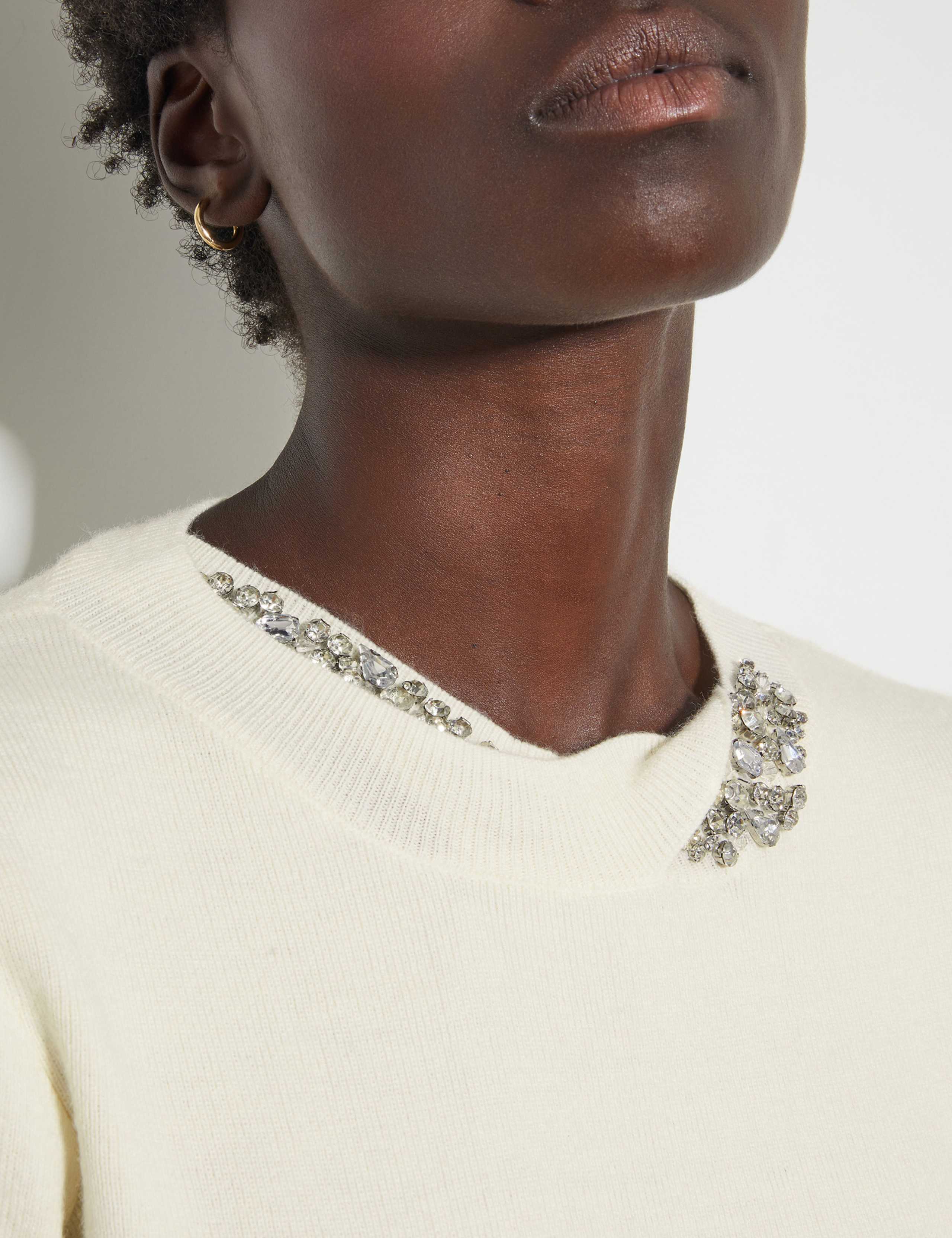 Embellished Crew Neck Jumper with Wool 5 of 5