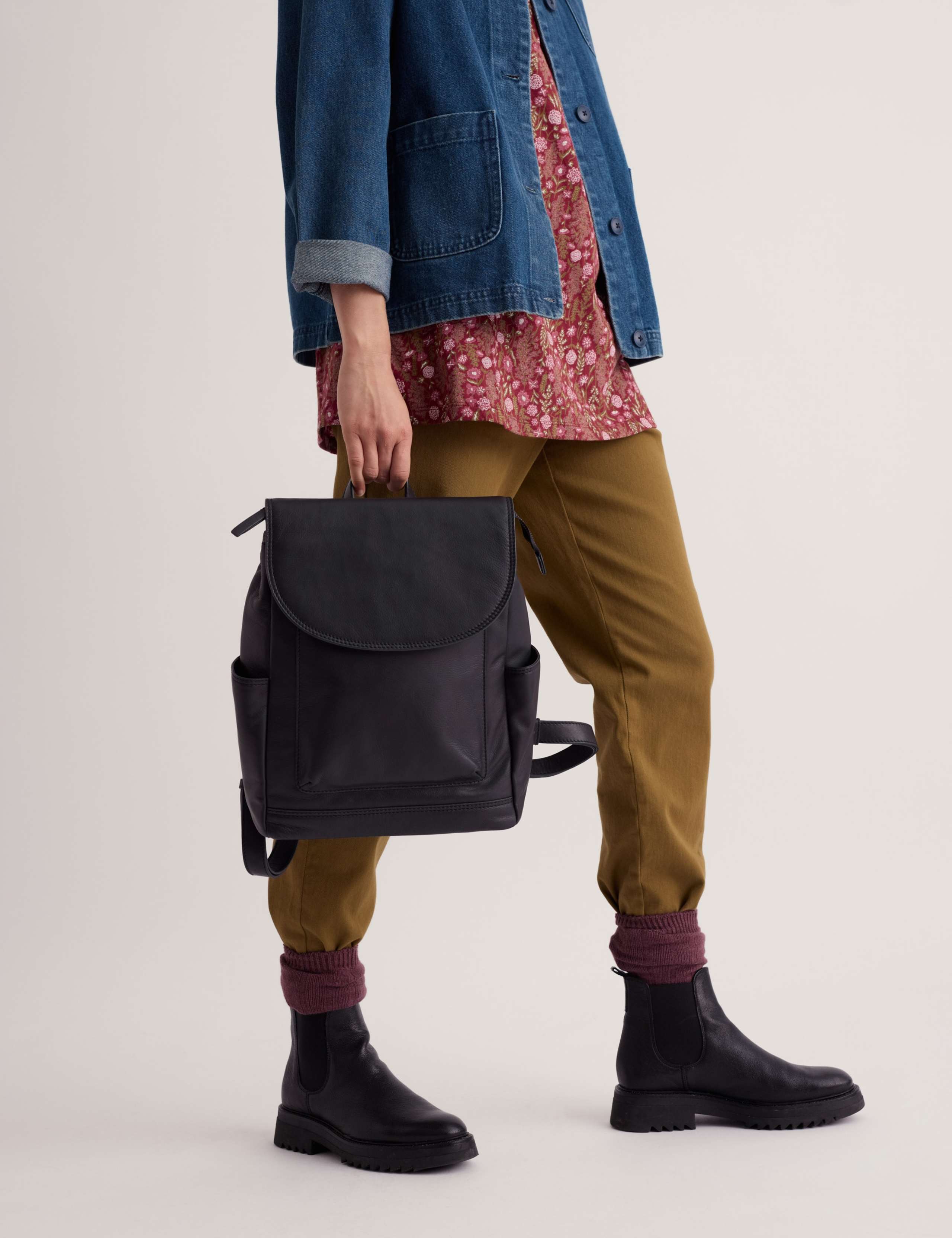 Leather Top Handle Backpack 8 of 8