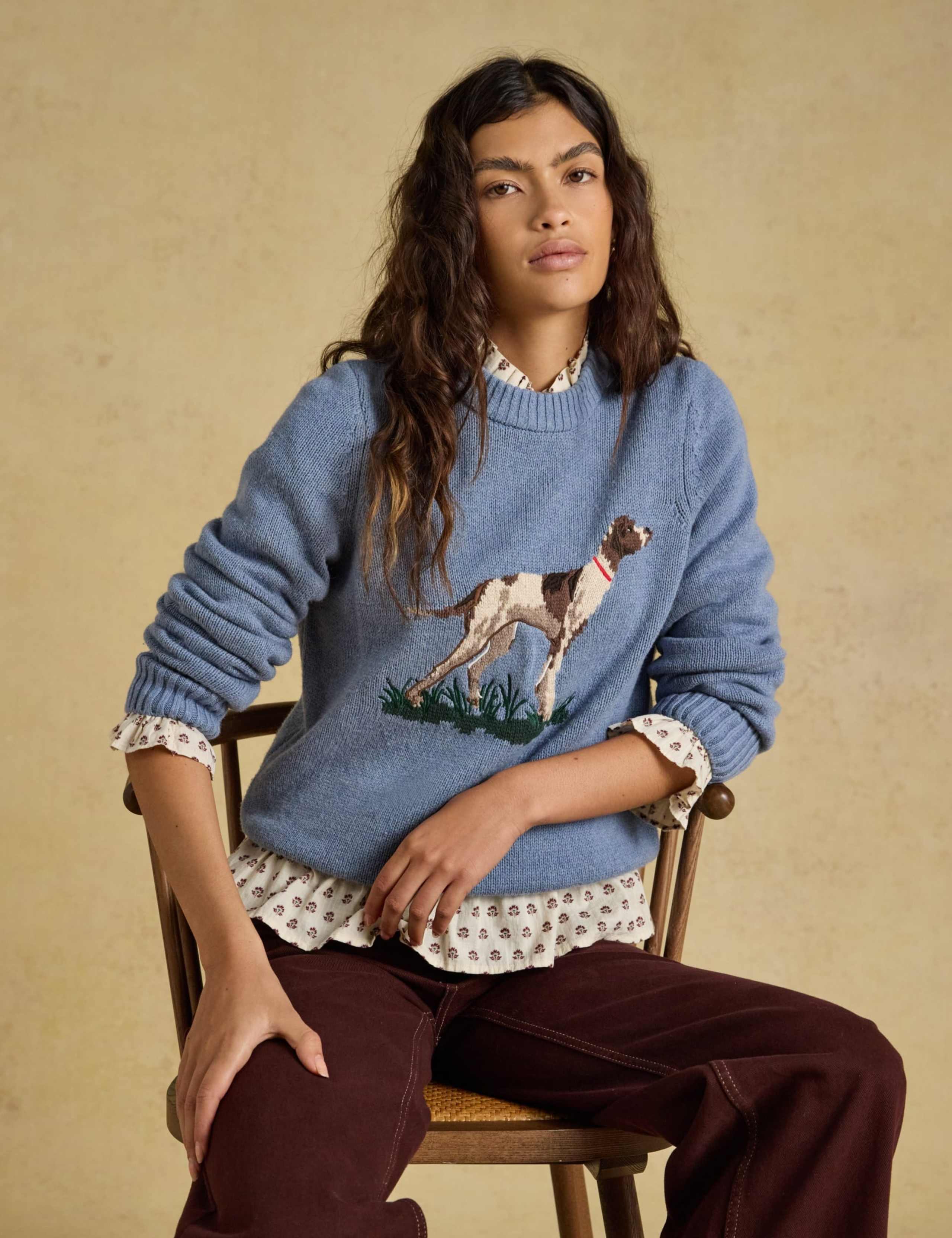 Cotton Rich Intarsia Jumper with Wool 7 of 8
