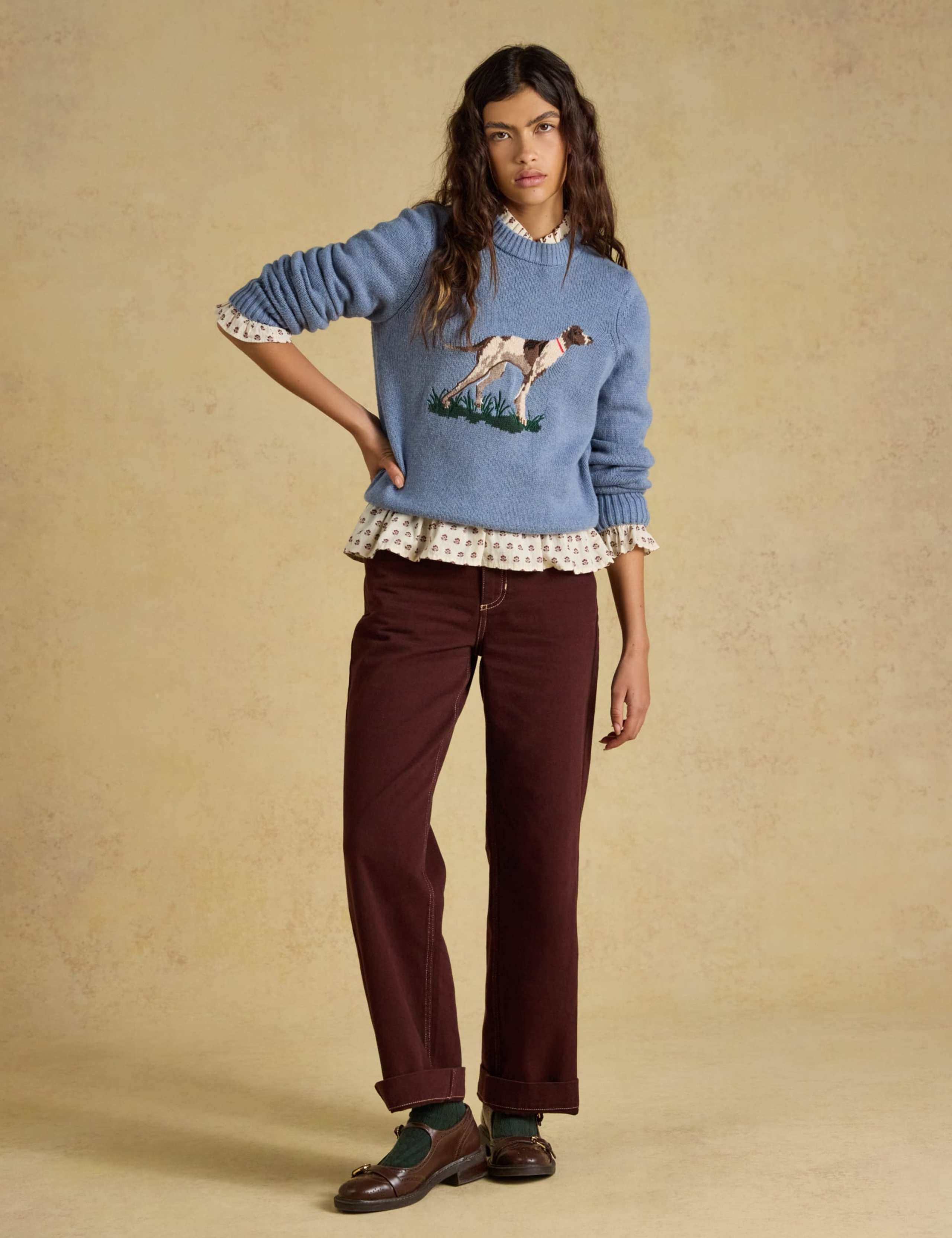 Cotton Rich Intarsia Jumper with Wool 8 of 8