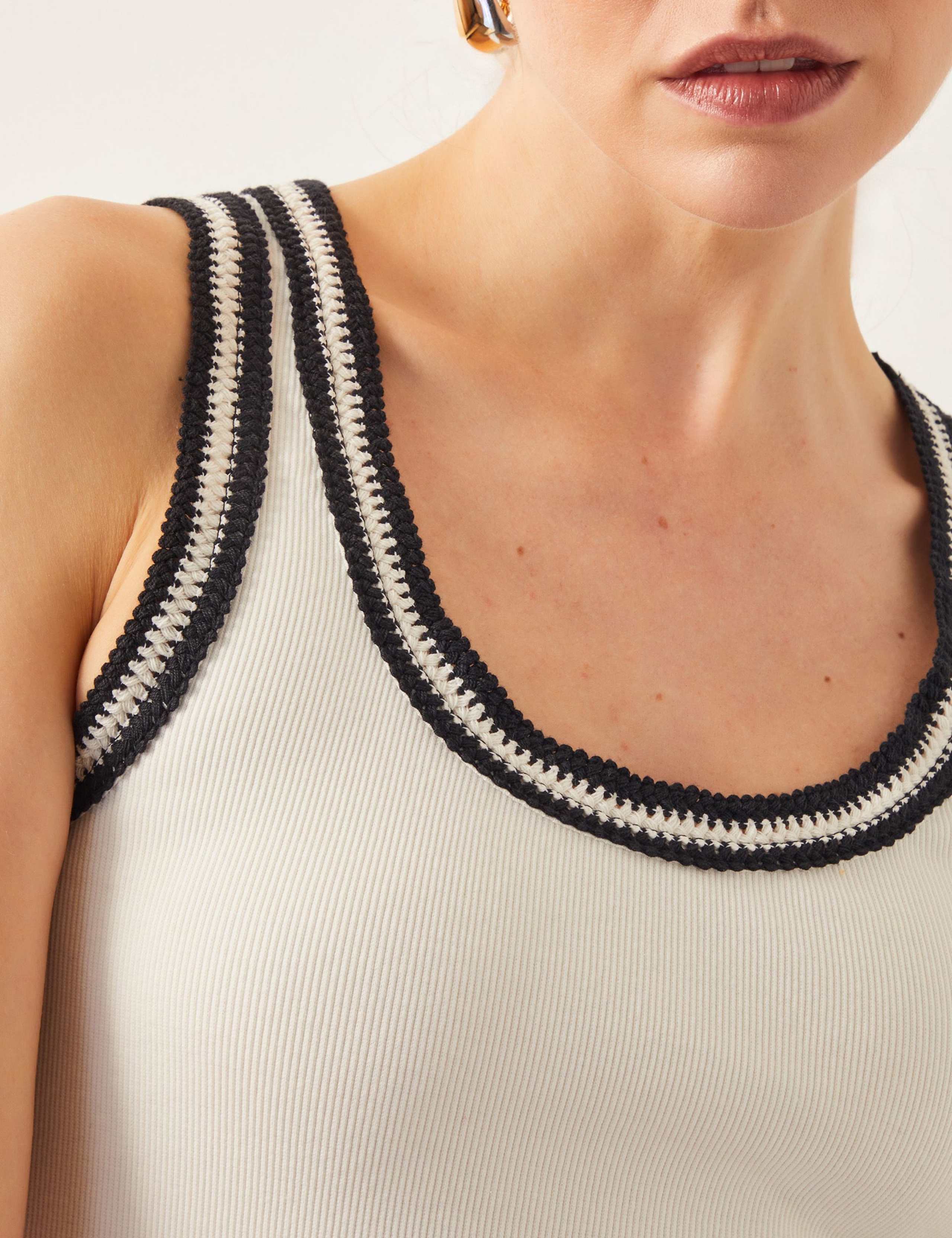 Cotton Rich Textured Scoop Neck Vest 4 of 5
