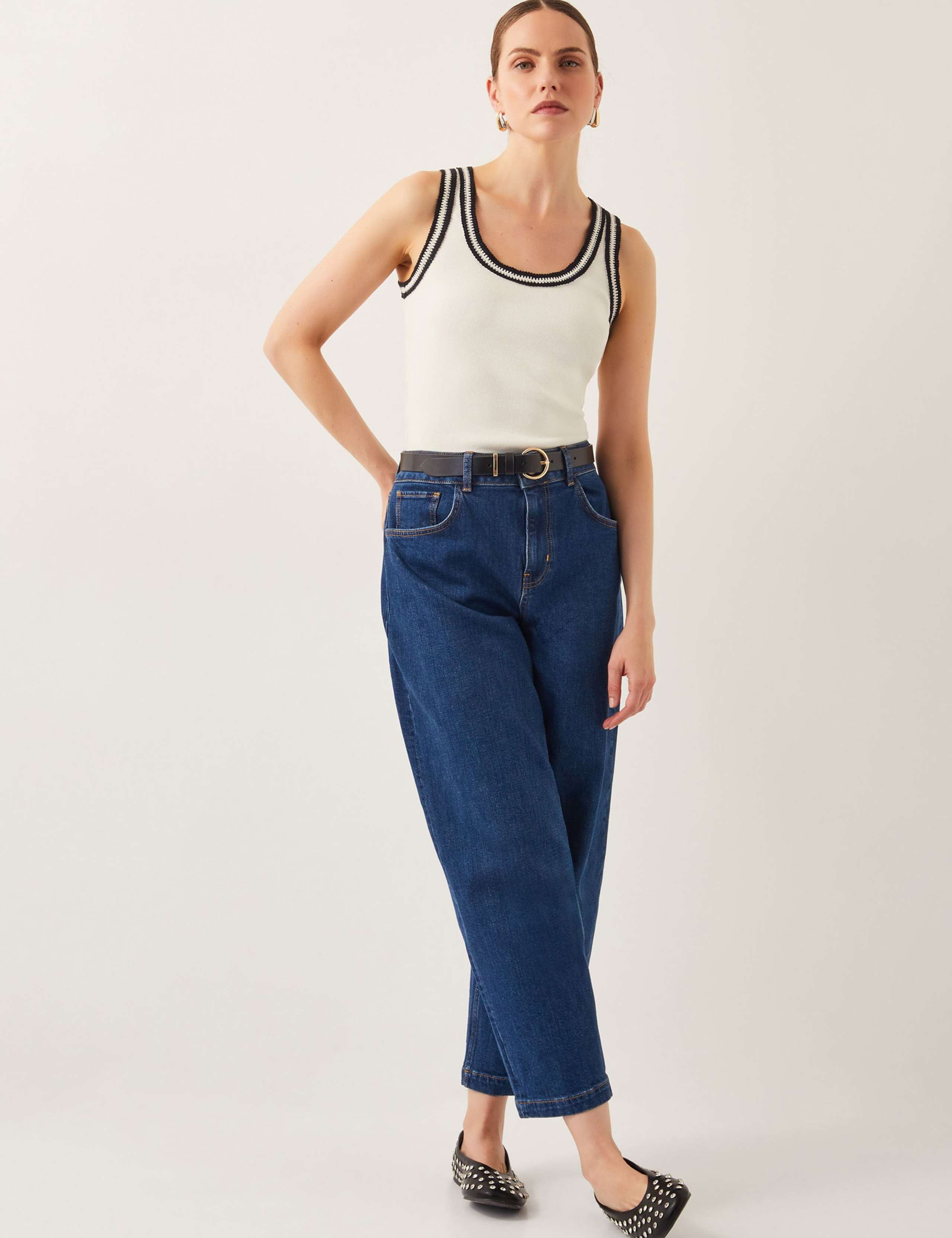 Cotton Rich Textured Scoop Neck Vest 5 of 5