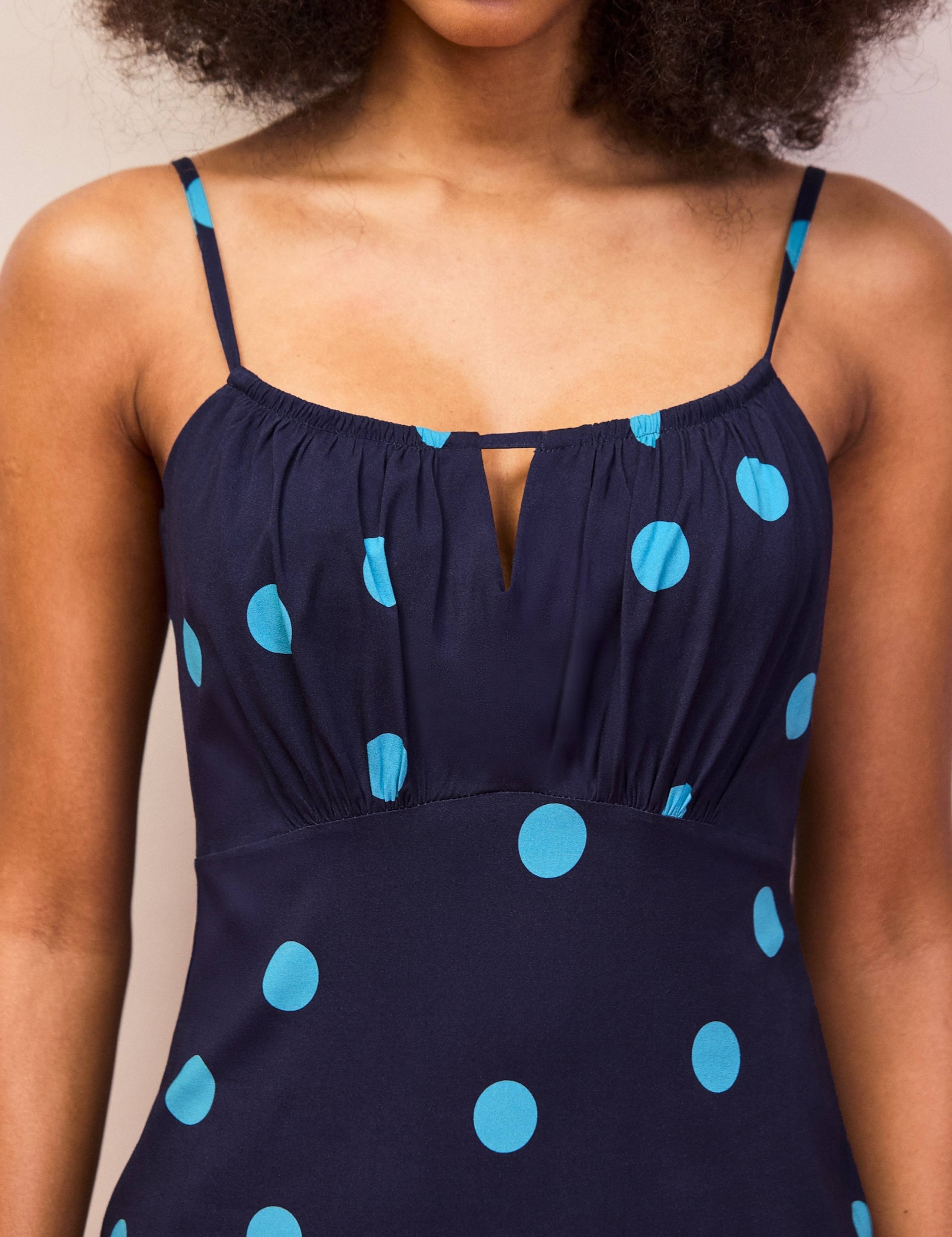 Spot Print Square Neck Midaxi Slip Dress 4 of 4