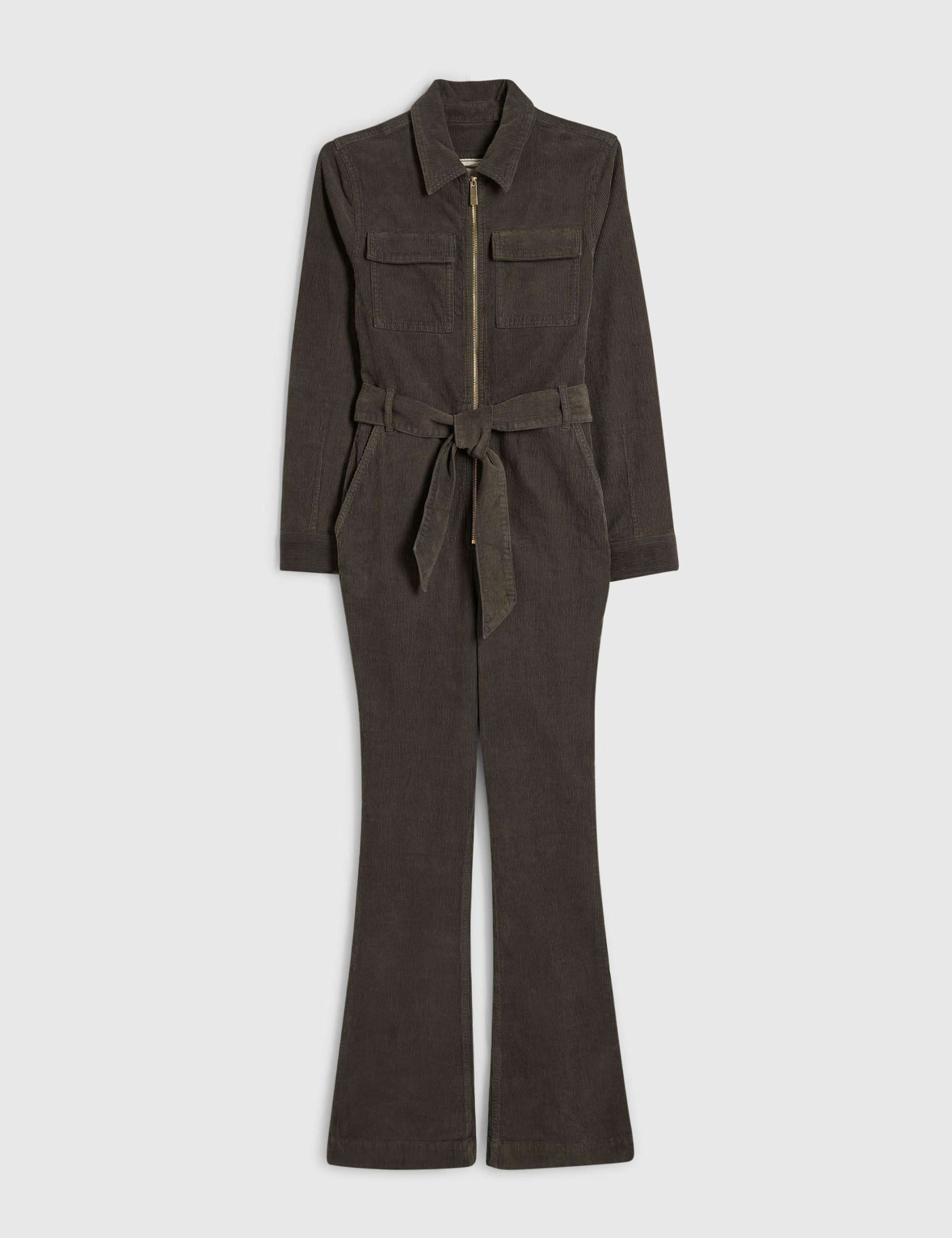 Pure Cotton Cord Belted Collared Jumpsuit 6 of 6