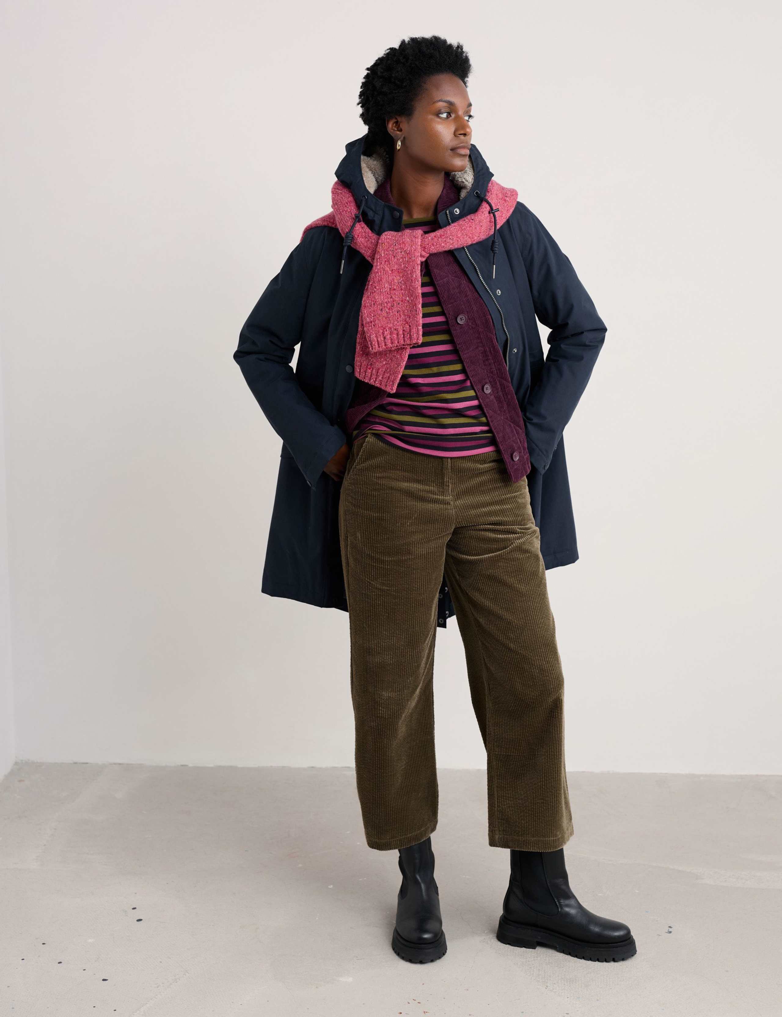 Pure Cotton Striped Round Neck Relaxed Top 3 of 5