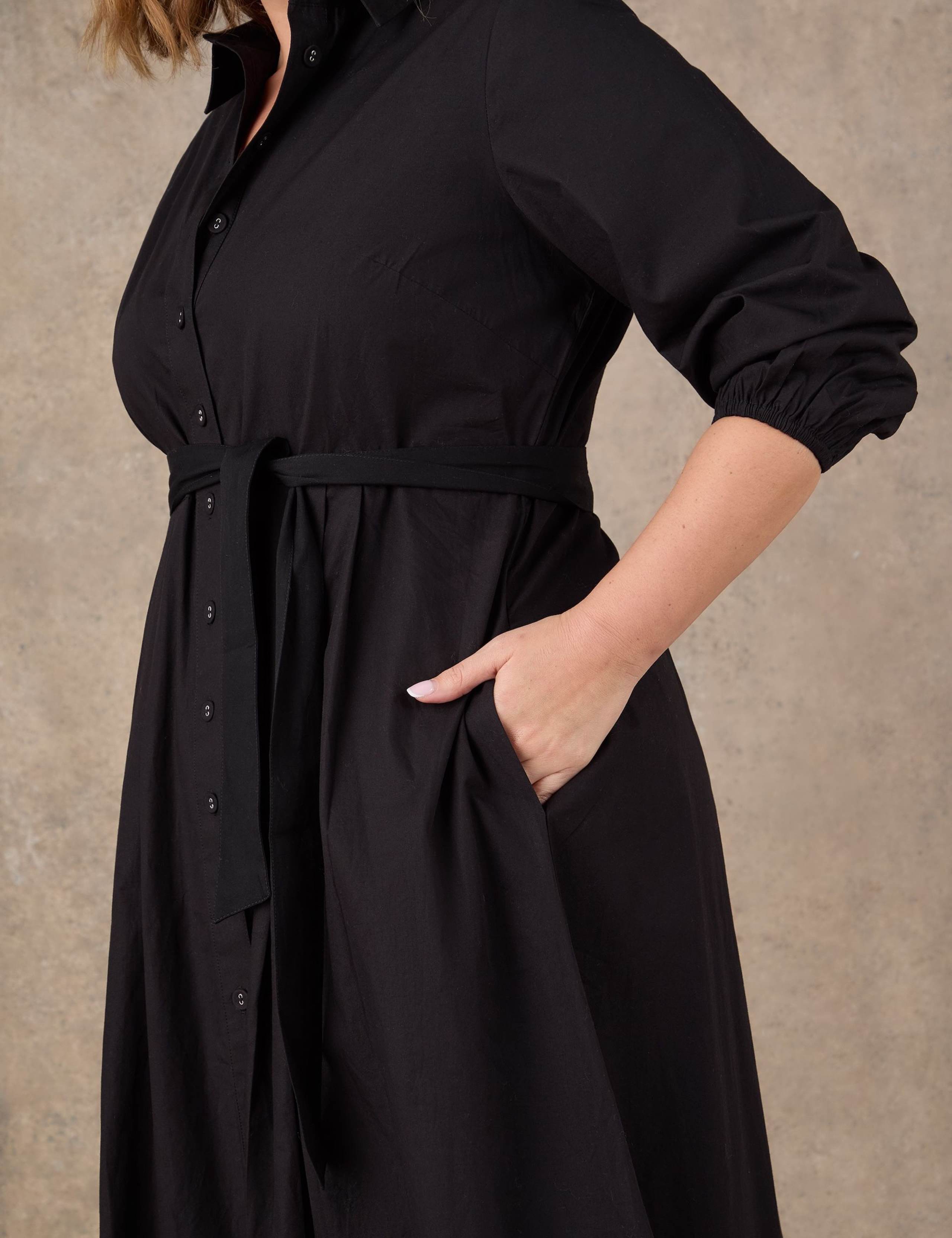 Pure Cotton Poplin Maxi Shirt Dress 3 of 5