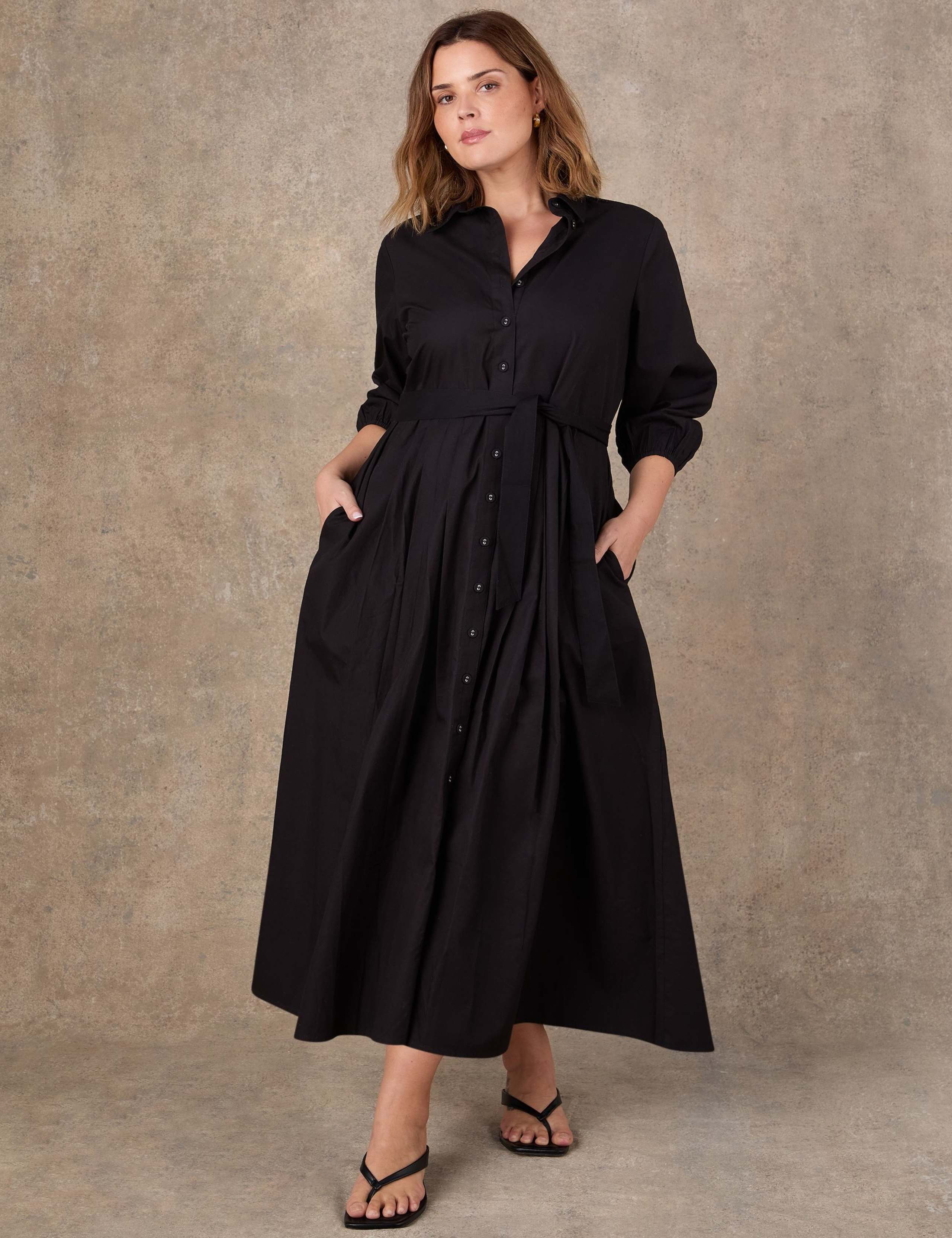 Pure Cotton Poplin Maxi Shirt Dres 5 of 5