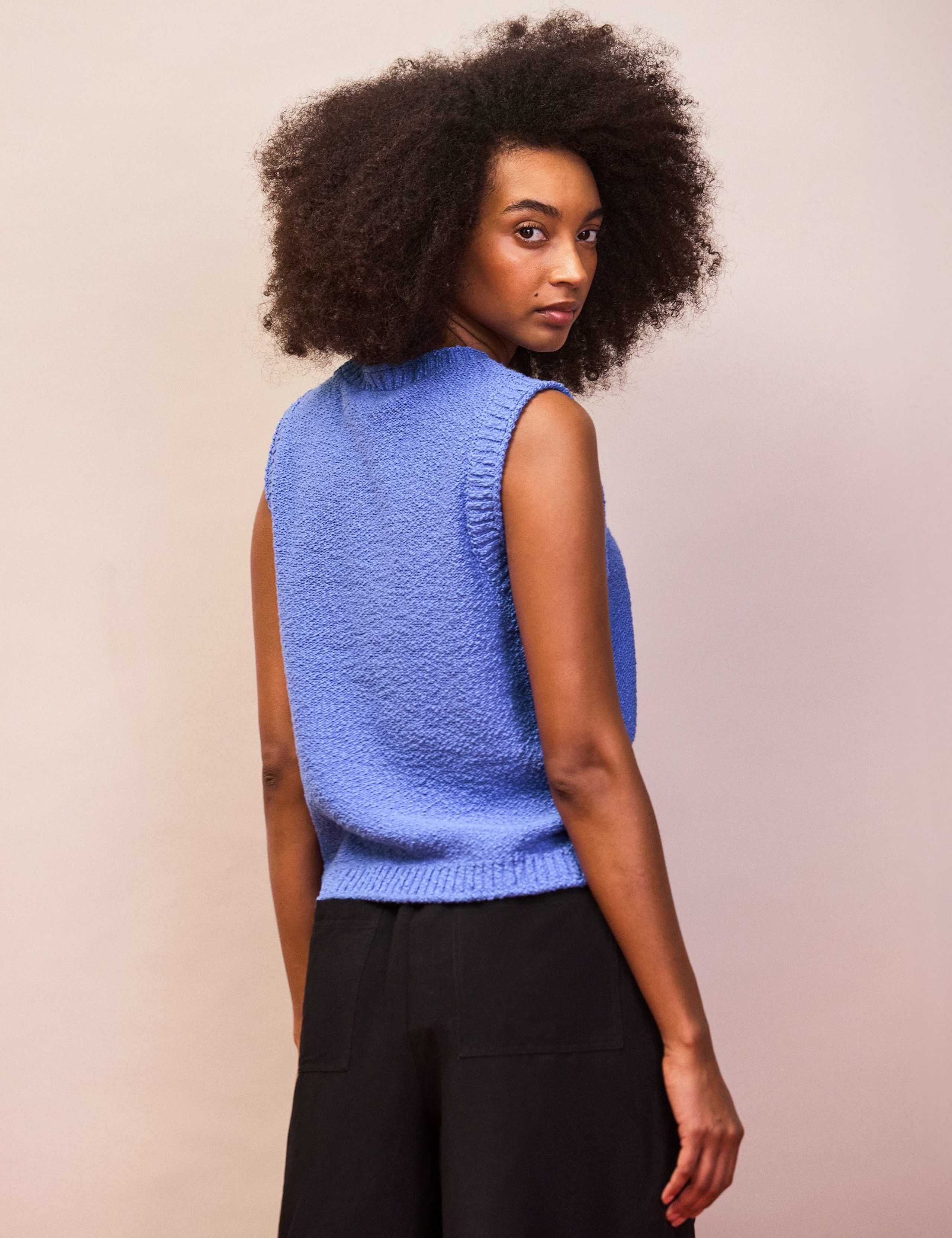 Cotton Rich Textured Knit Tank Top 5 of 6