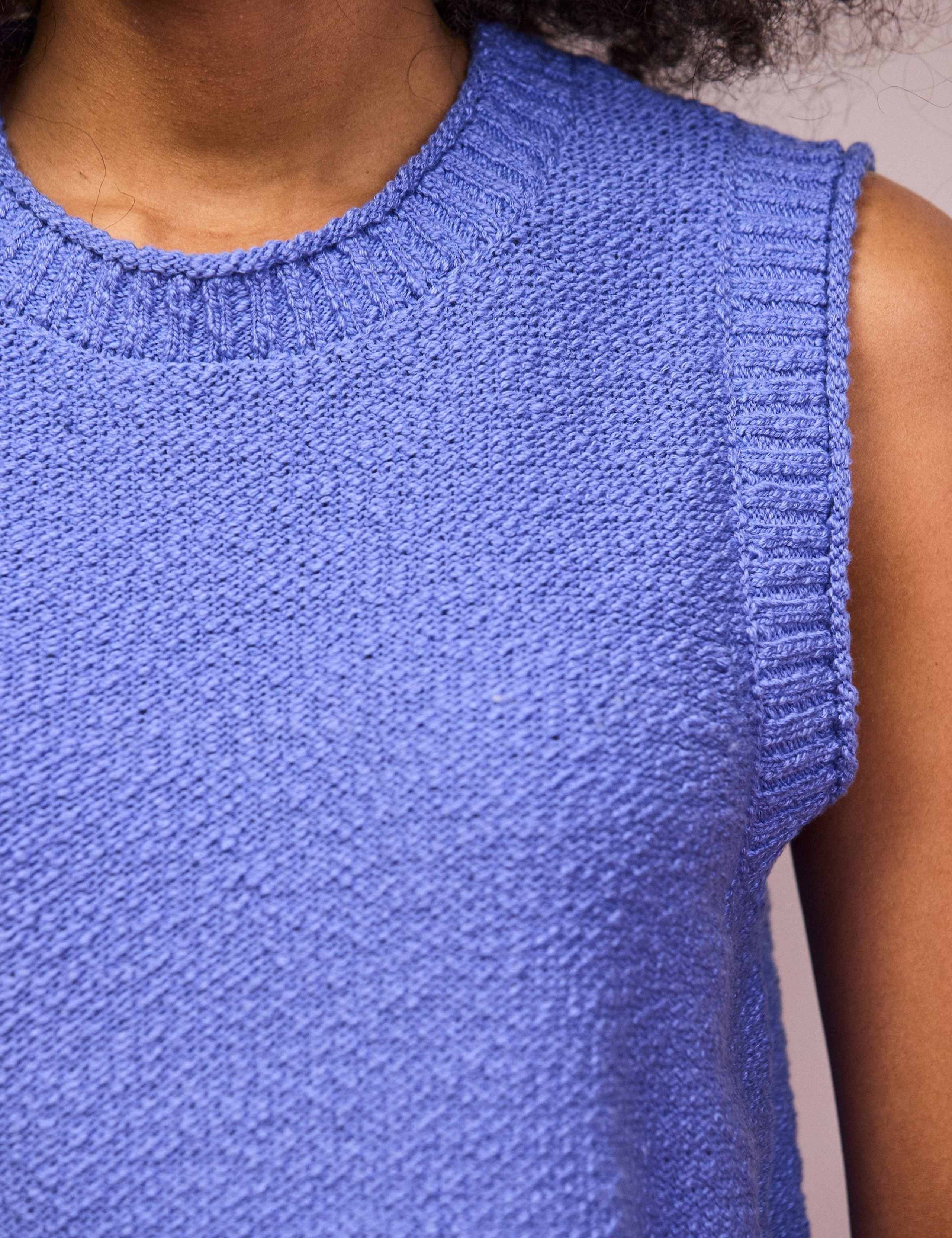 Cotton Rich Textured Knit Tank Top 6 of 6