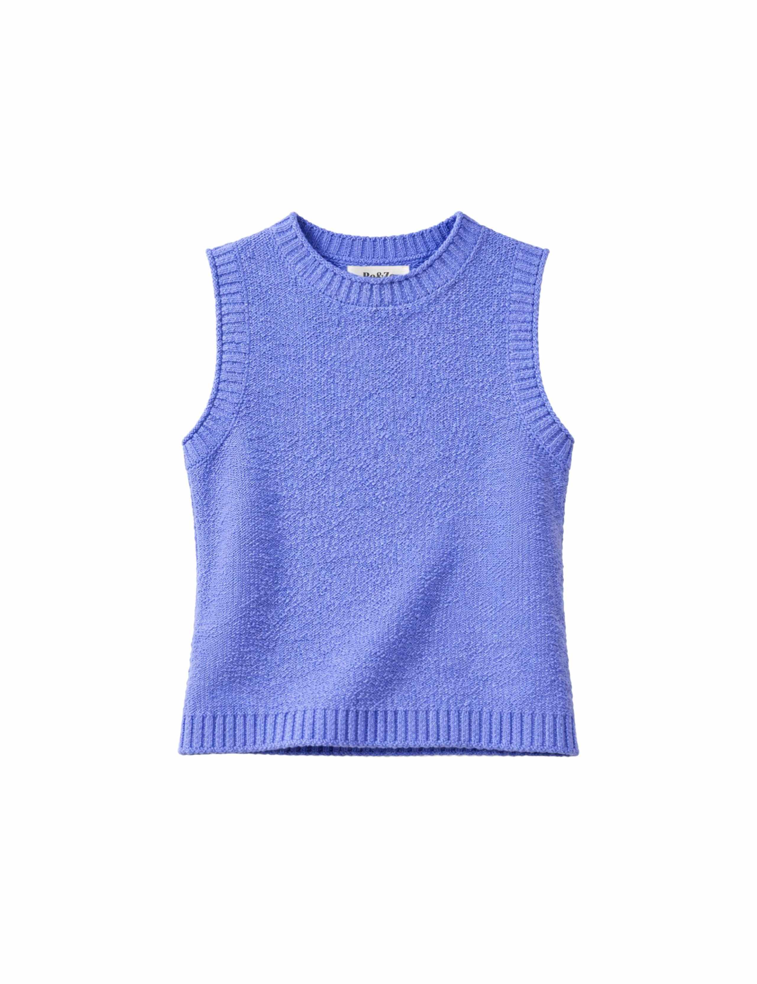 Cotton Rich Textured Knit Tank Top 2 of 6