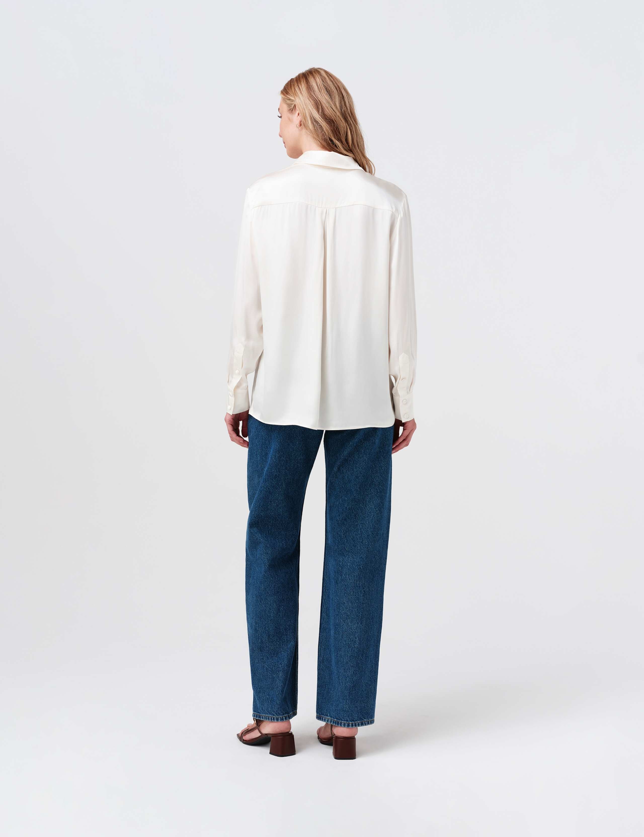 Satin Collared Button Through Shirt 3 of 7