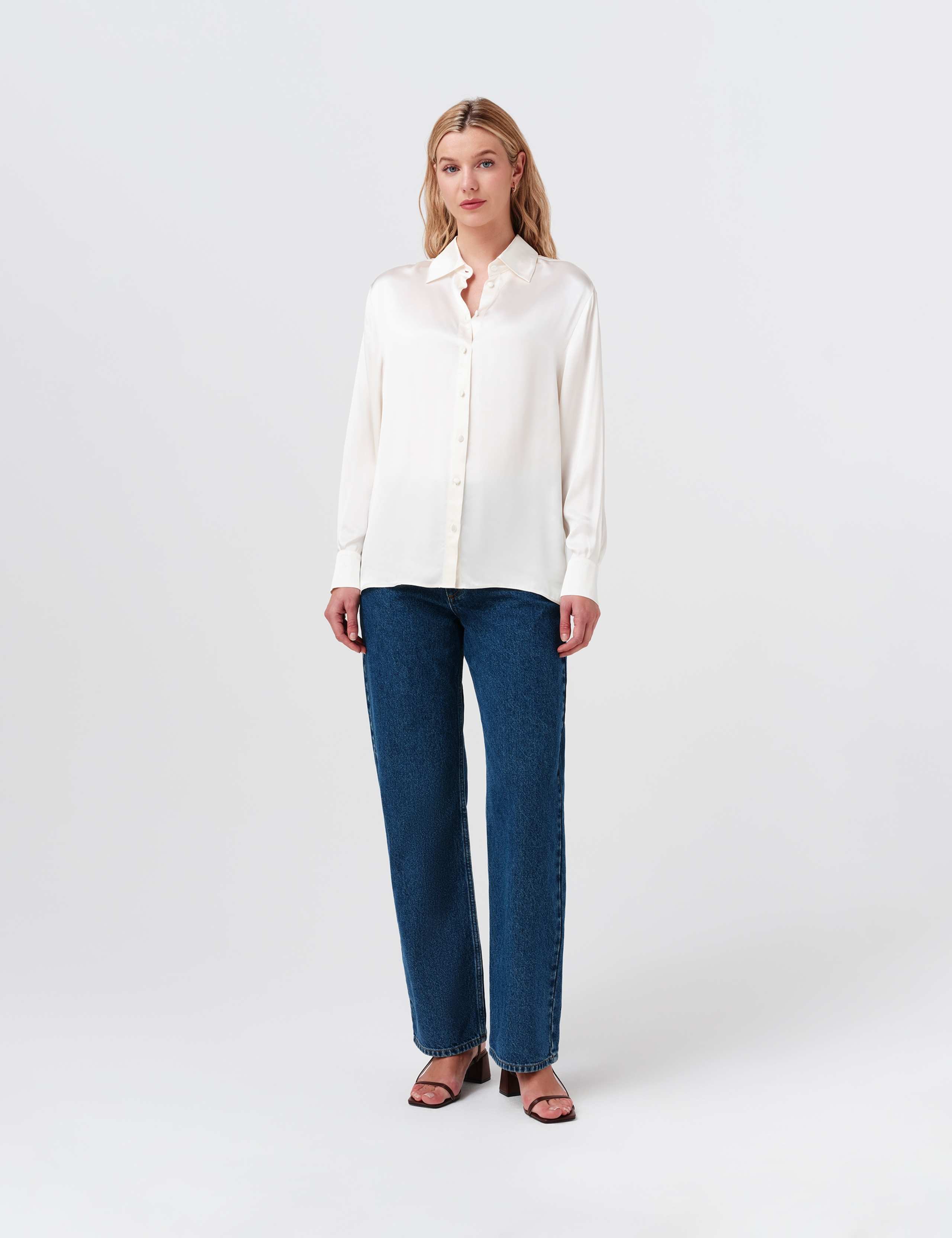 Satin Collared Button Through Shirt 5 of 7