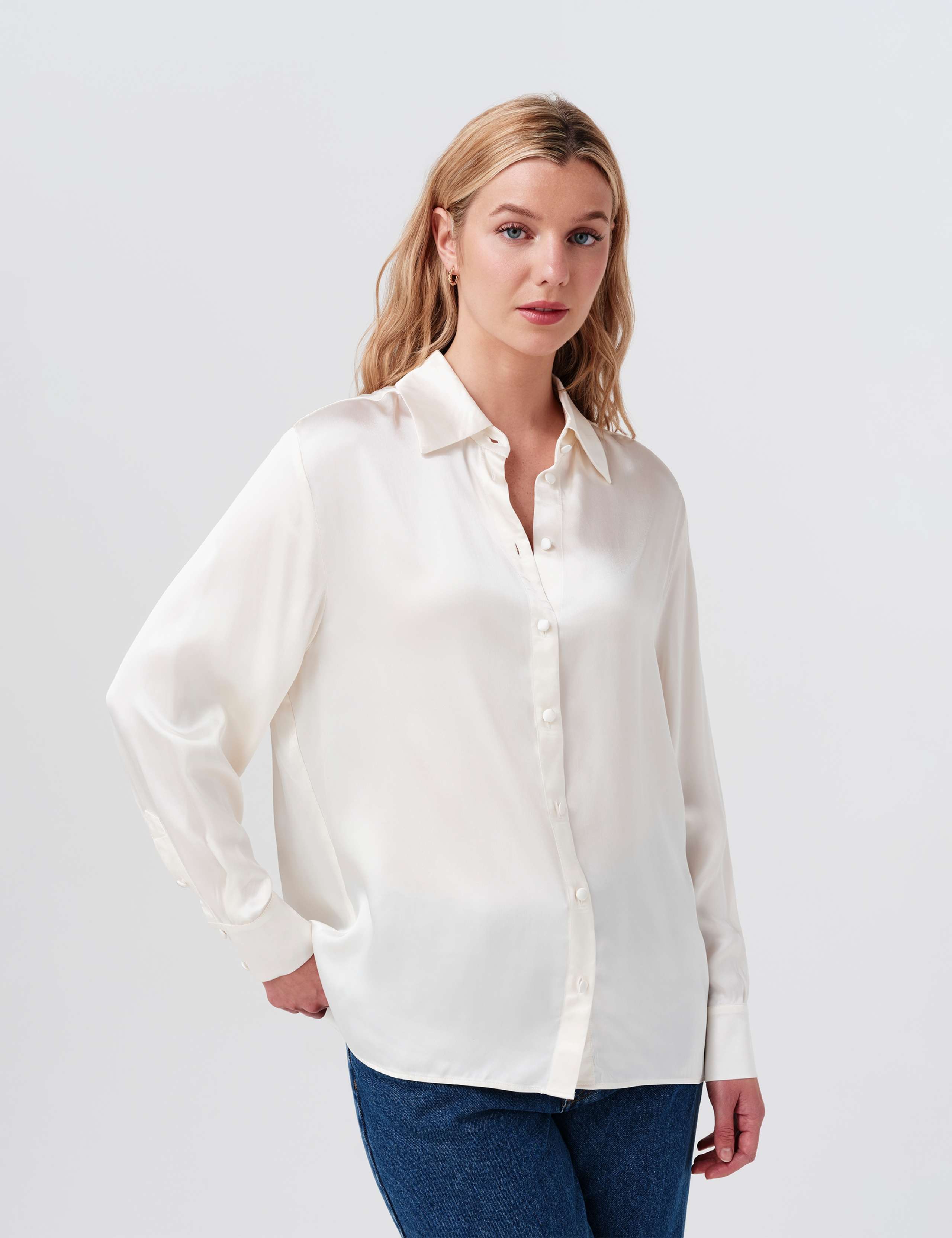 Satin Collared Button Through Shirt 7 of 7