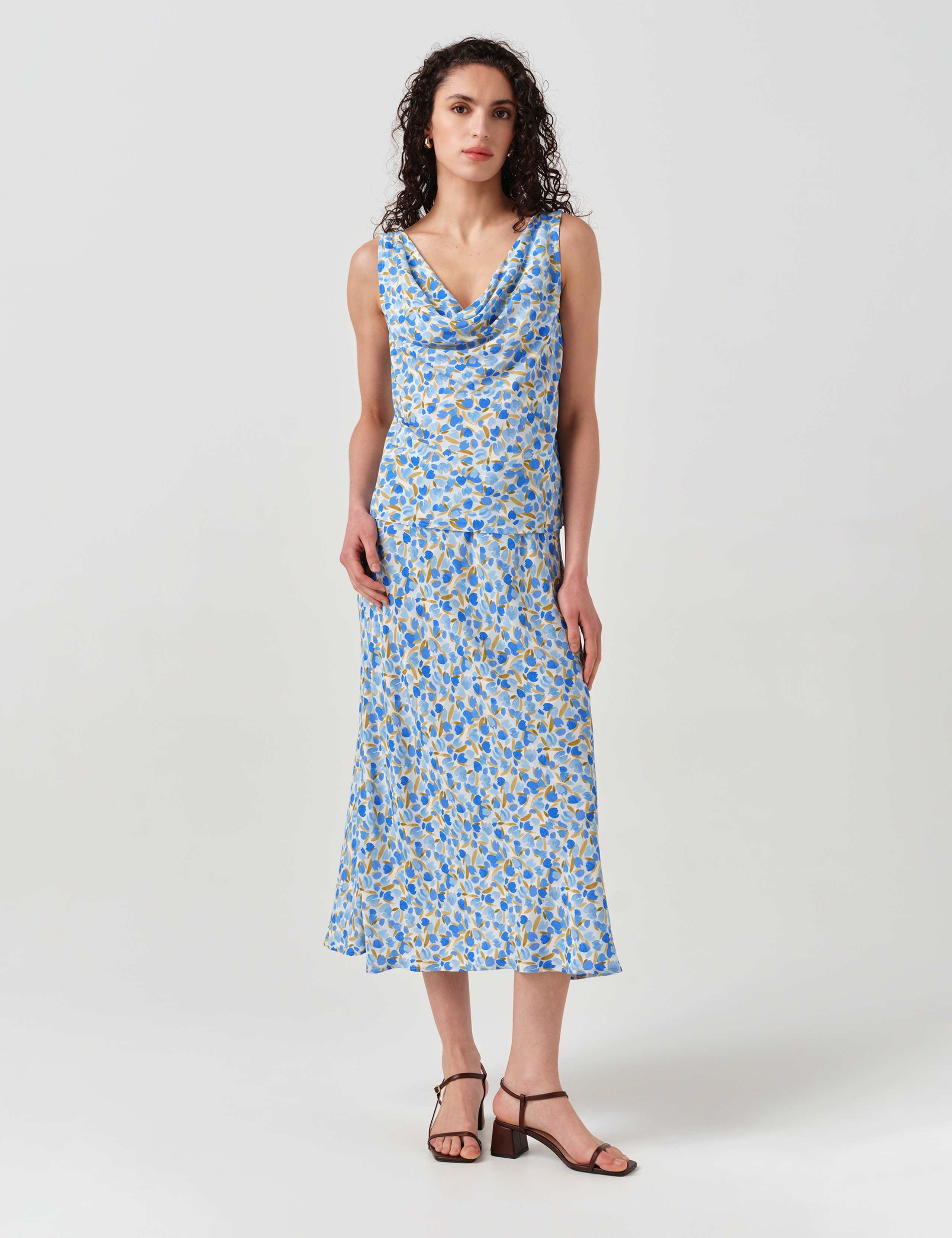 Floral Cowl Neck Vest Top 3 of 6