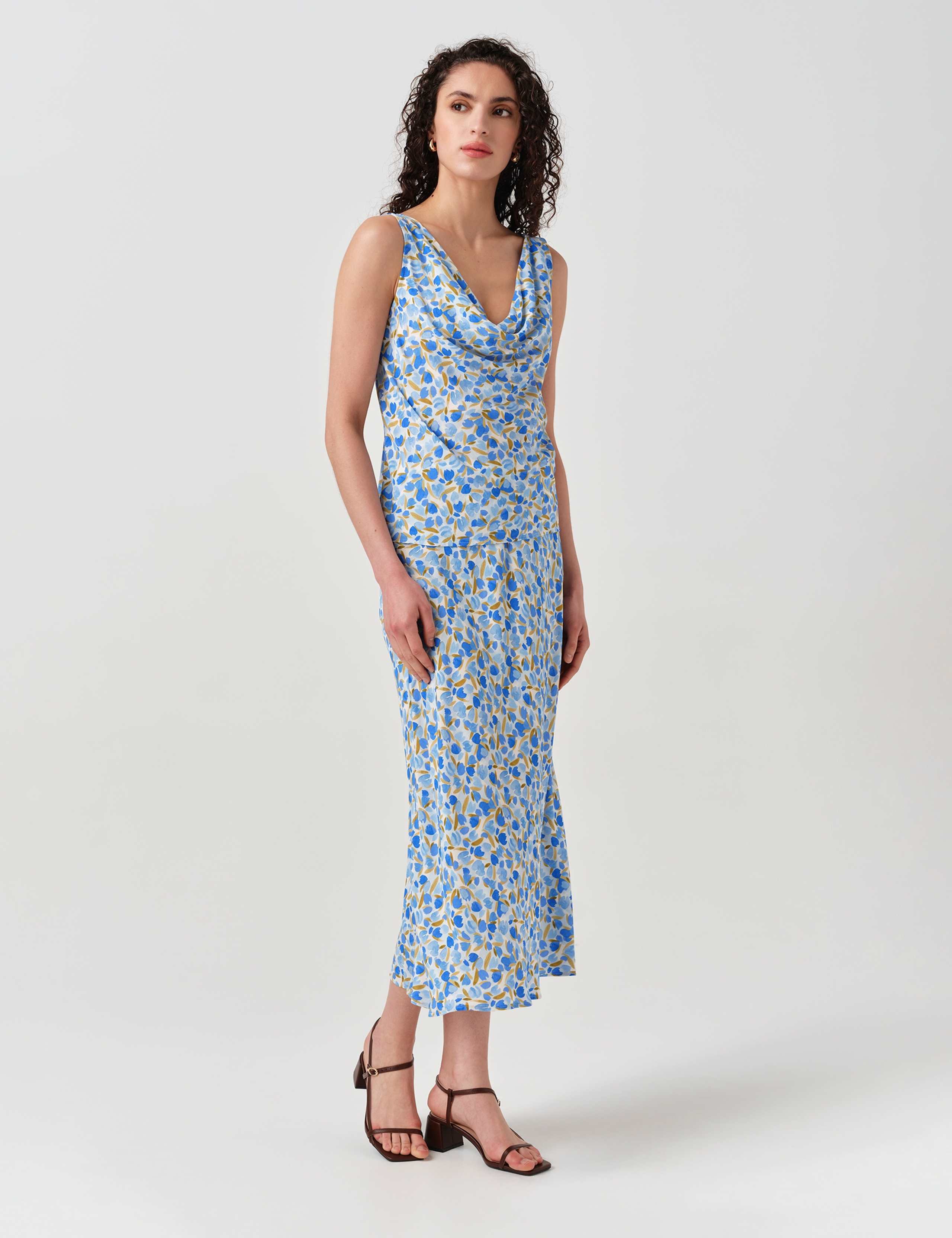 Floral Cowl Neck Vest Top 4 of 6