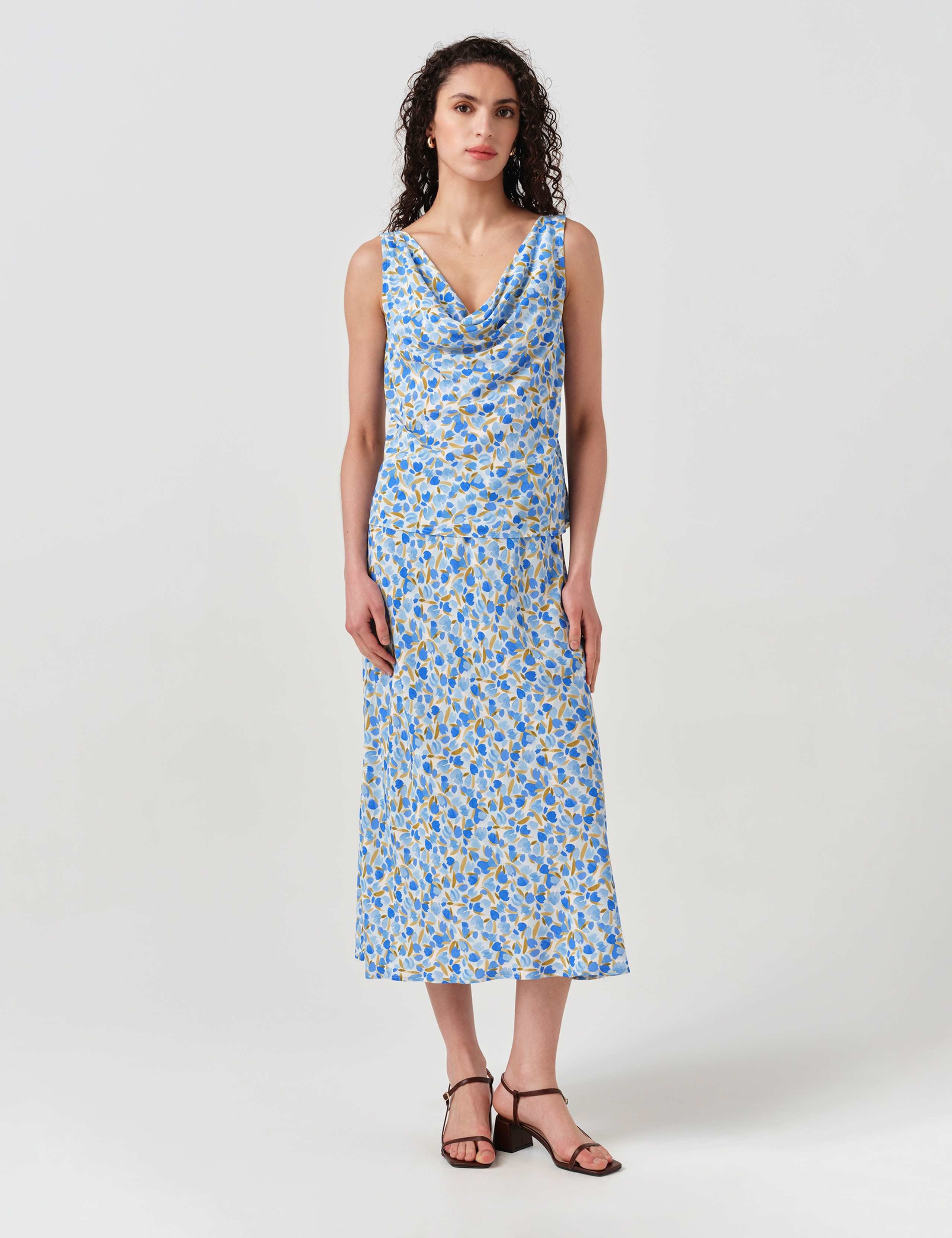 Floral Cowl Neck Vest Top 5 of 6