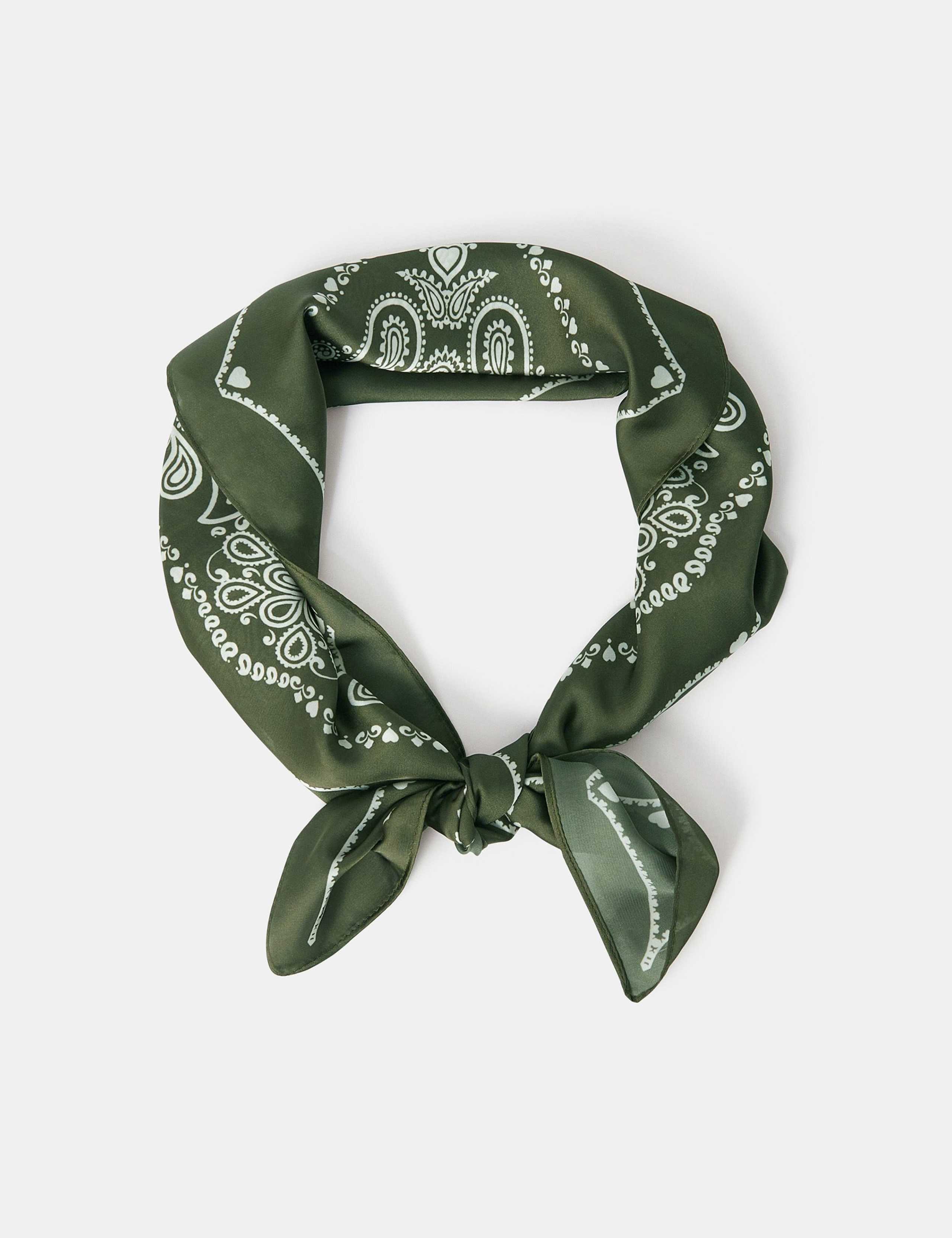 Satin Paisley Square Scarf 2 of 3