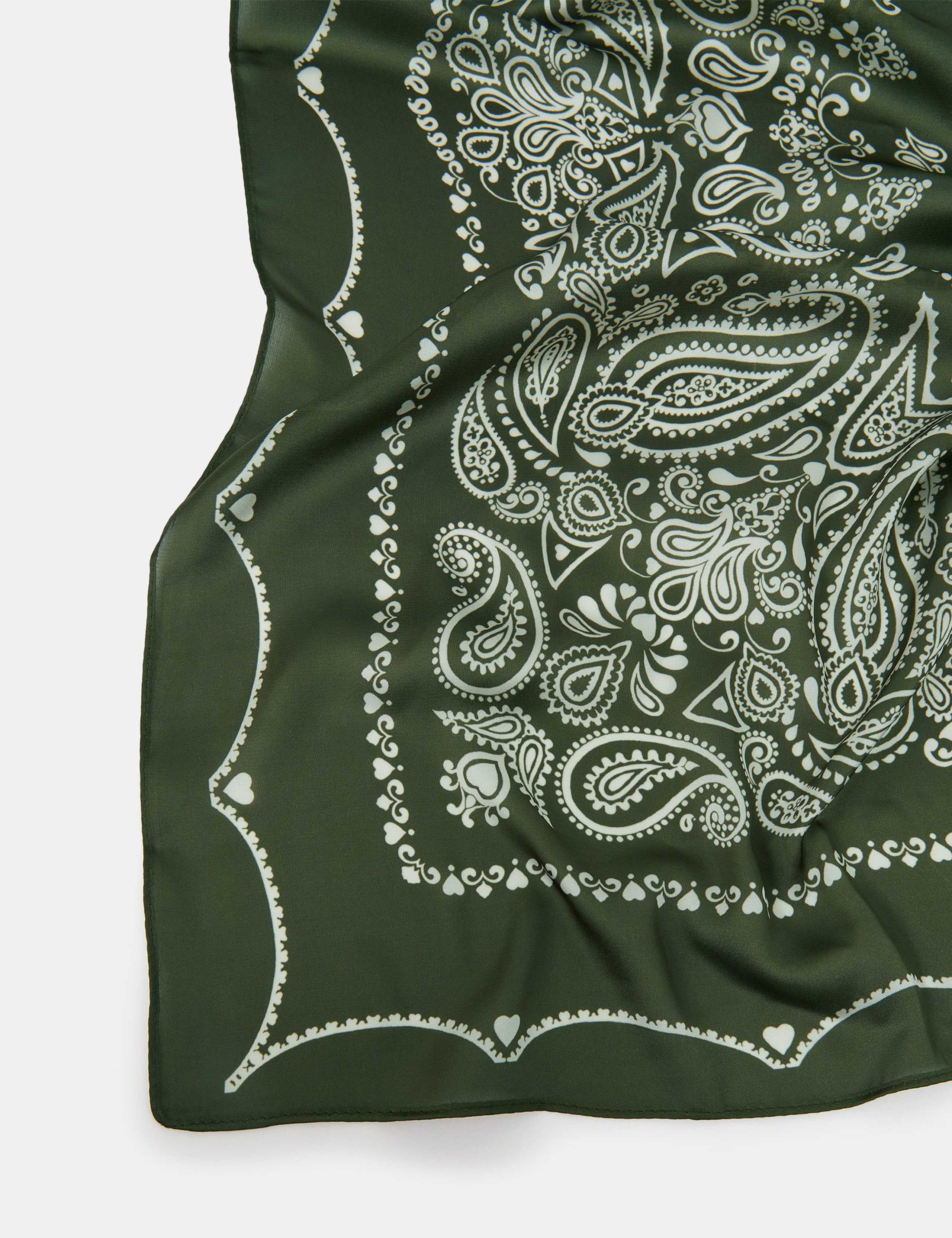 Satin Paisley Square Scarf 3 of 3