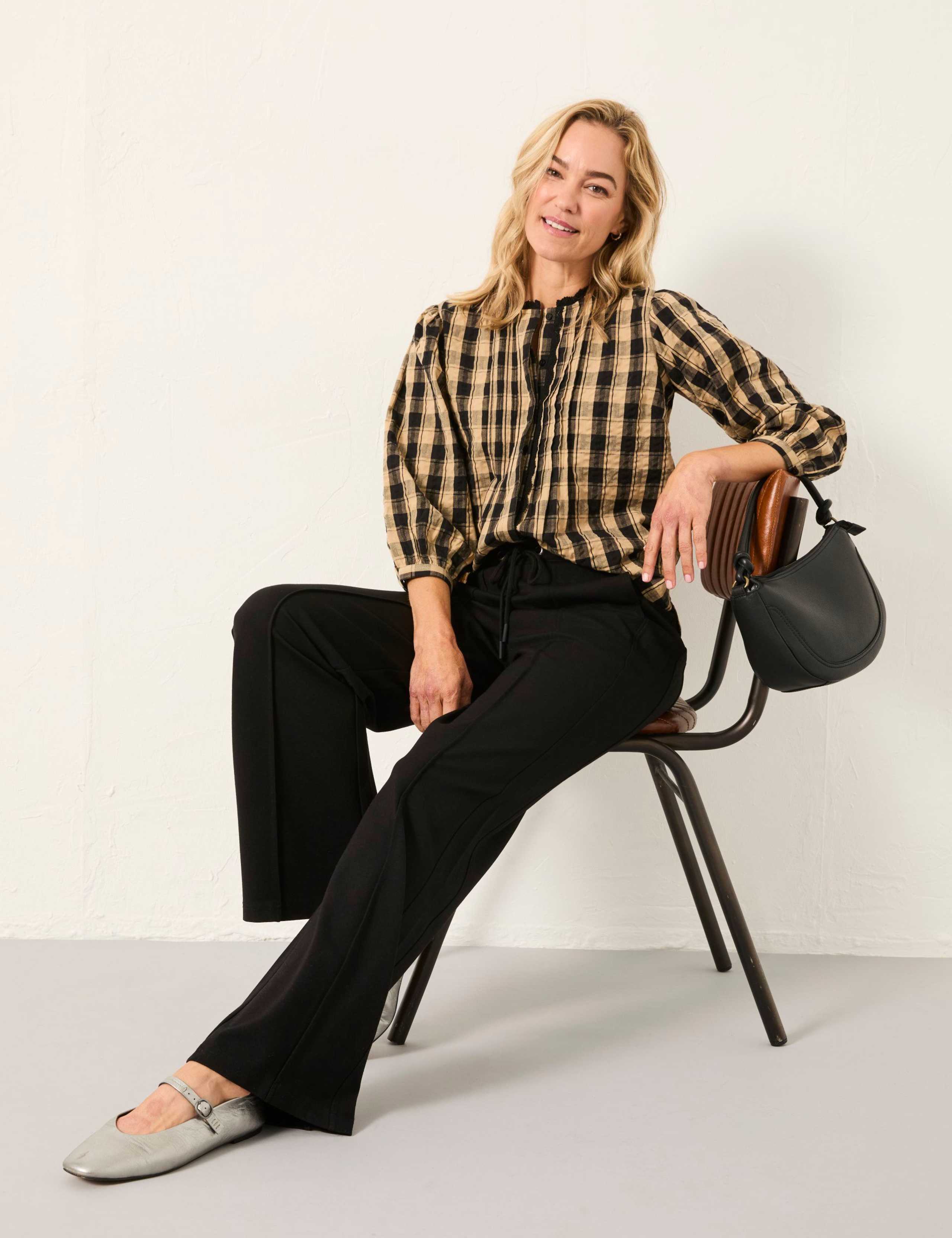 Jersey Drawstring Wide Leg Trousers 5 of 5