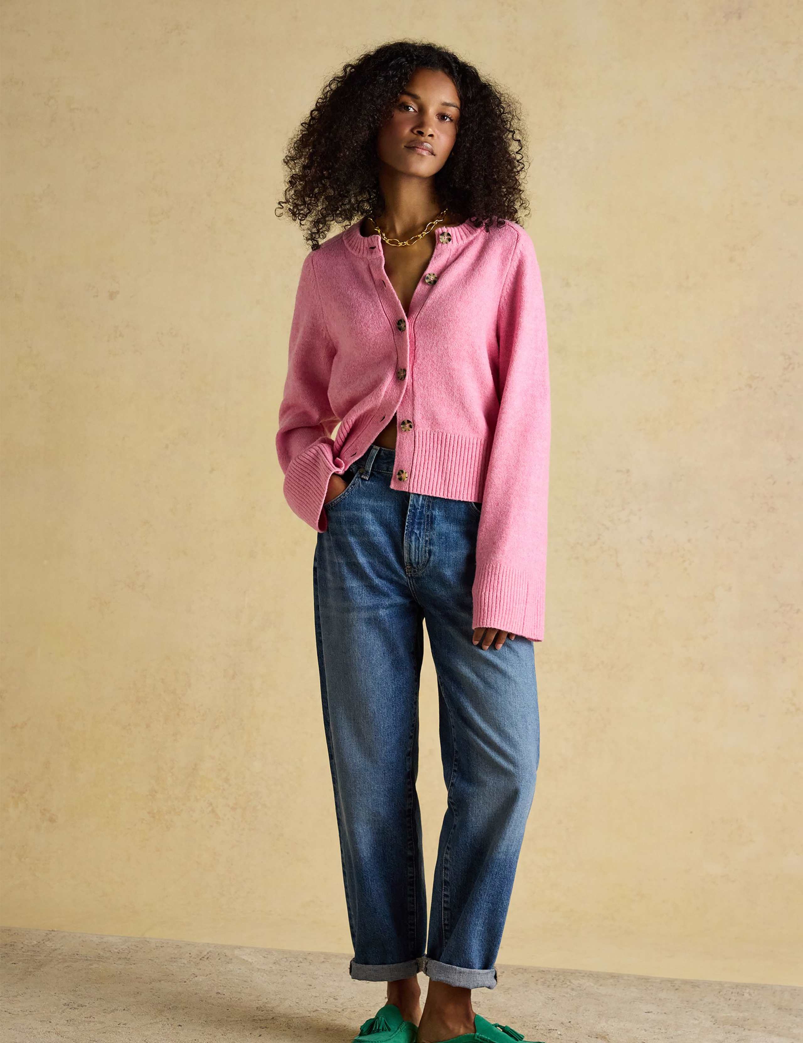 Button Front Relaxed Cardigan 6 of 7