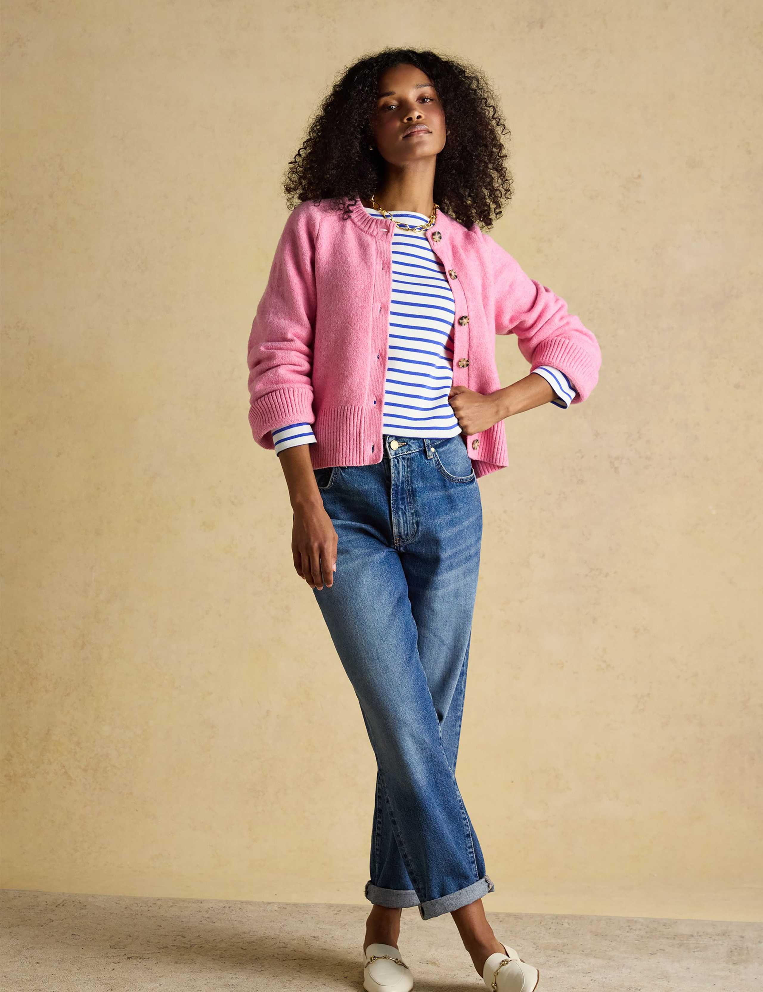 Button Front Relaxed Cardigan 7 of 7