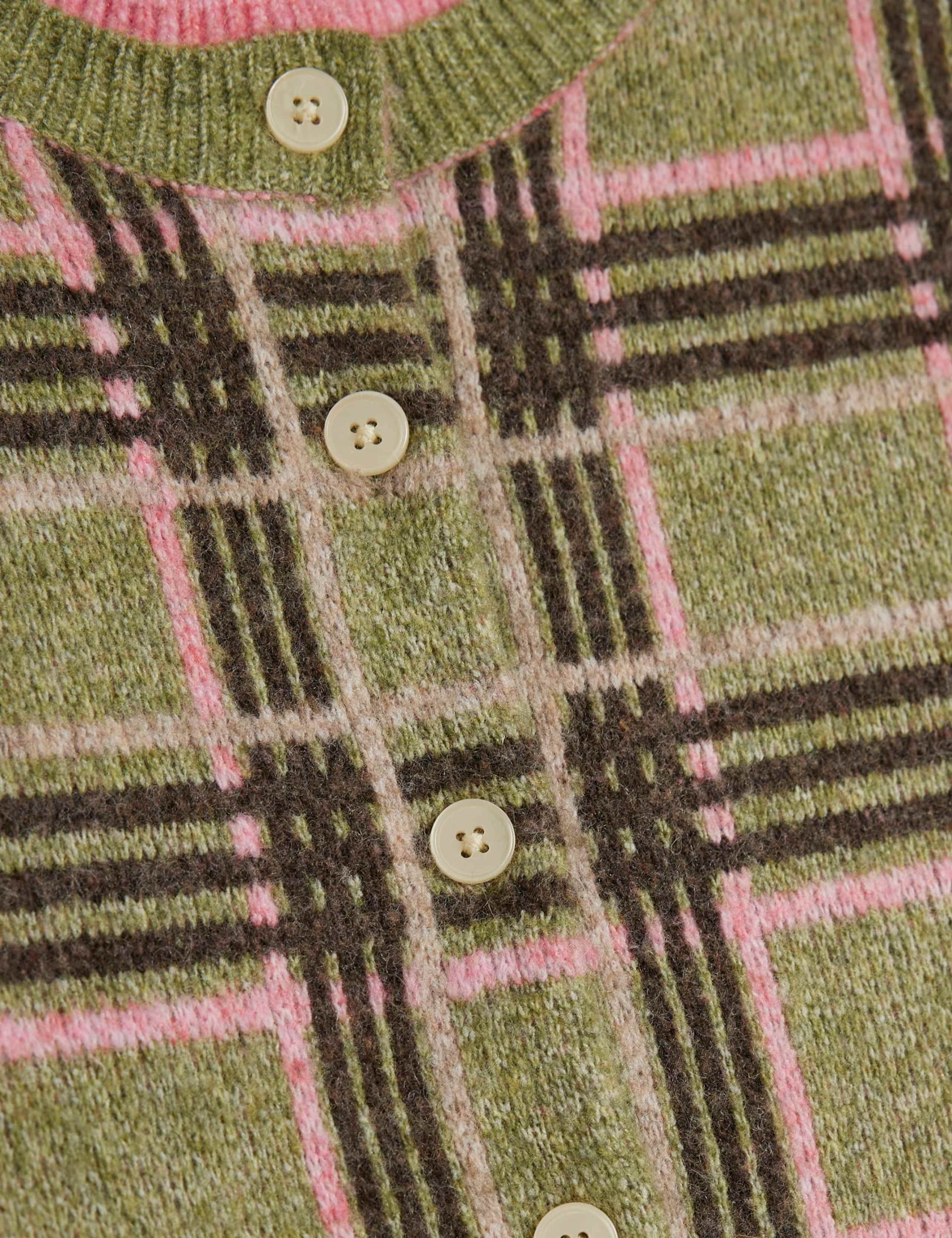Checked Cardigan with Wool 2 of 6
