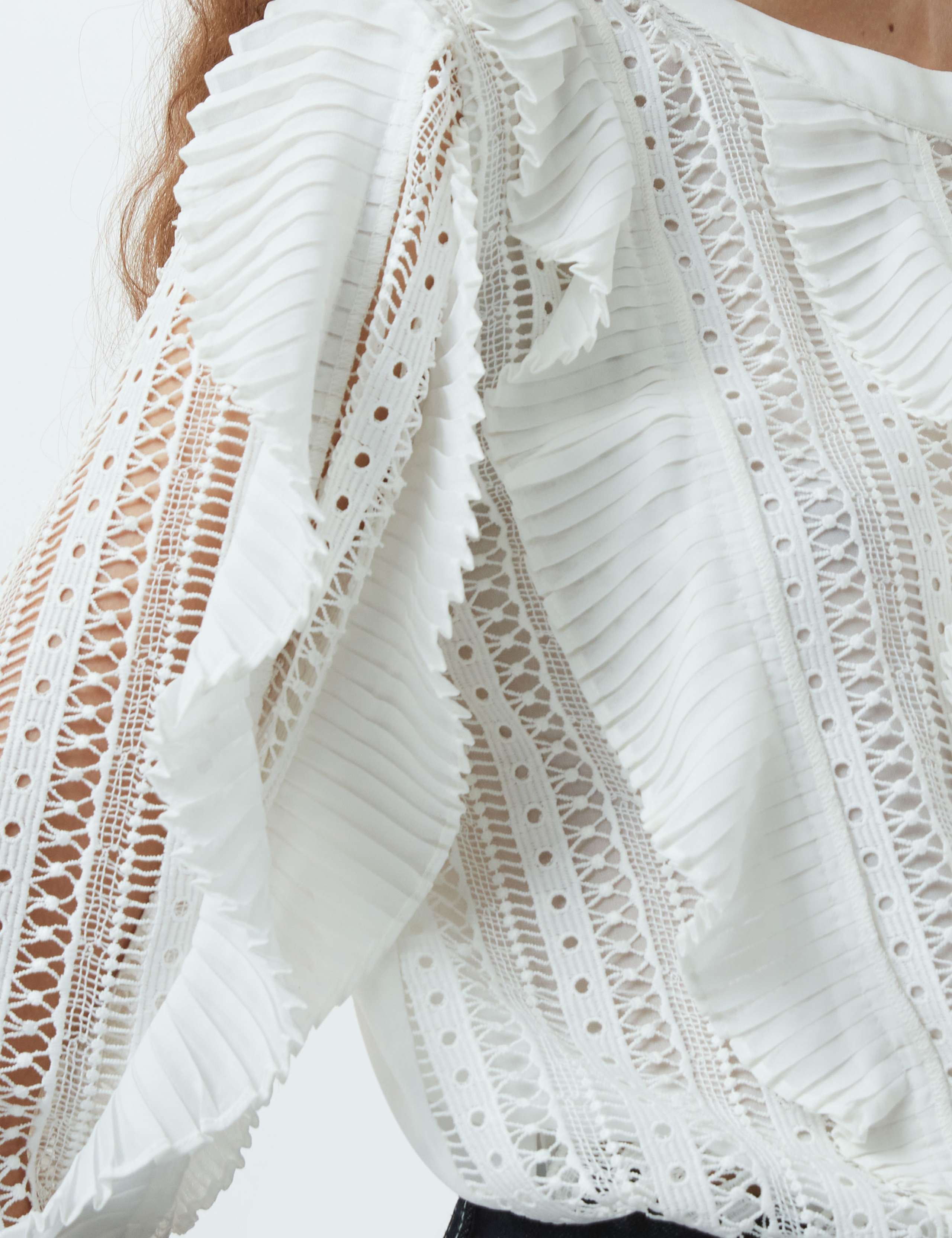 Broderie Lace Frill Blouse 3 of 3