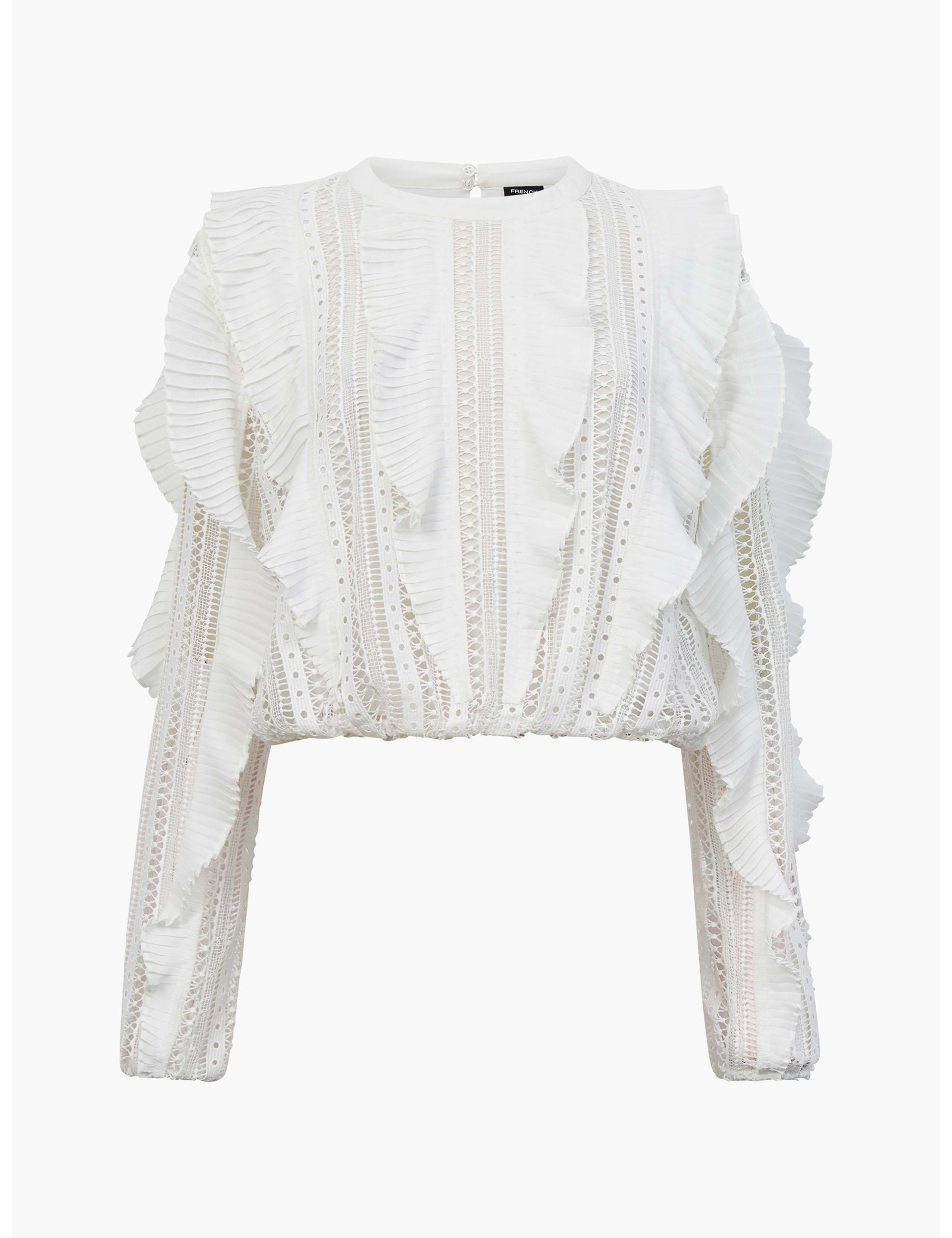 Broderie Lace Frill Blouse 2 of 3